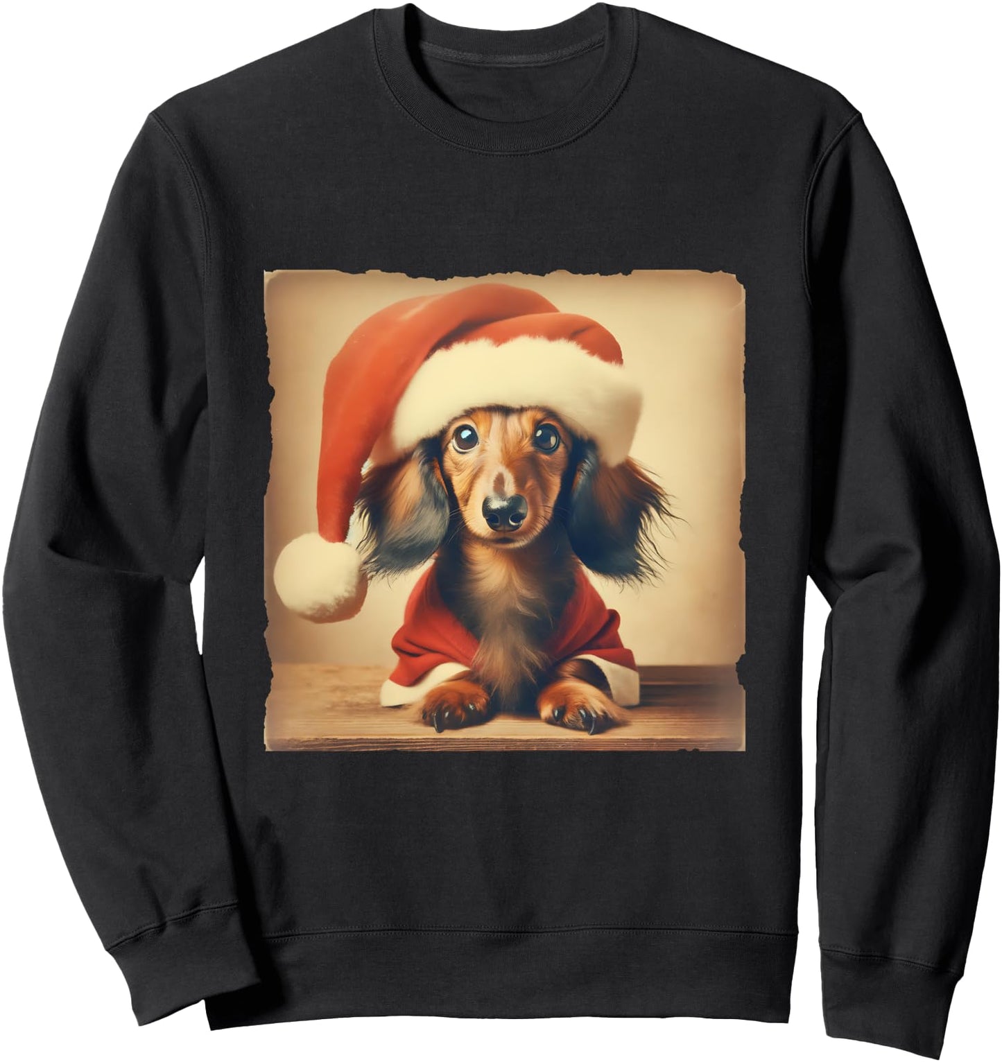 Dachshund Dog Lover Christmas Xmas Santa Family Holiday Sweatshirt
