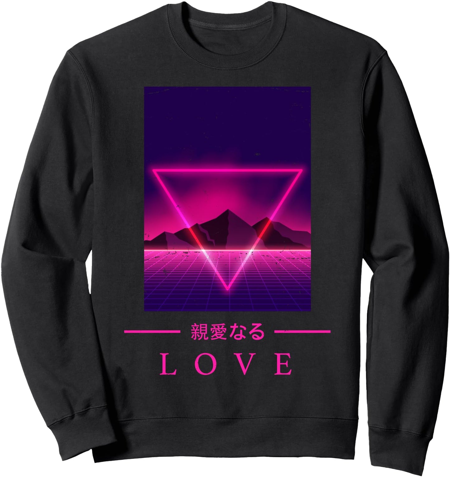 Retrowave - LOVE - Japanese Art Aesthetic Vaporwave Anime Sweatshirt