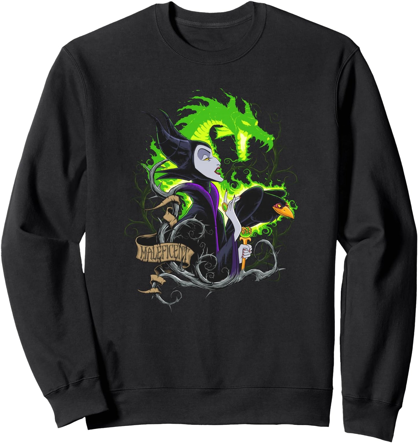 Disney Sleeping Beauty Maleficent Queen Of Thorns Sweatshirt