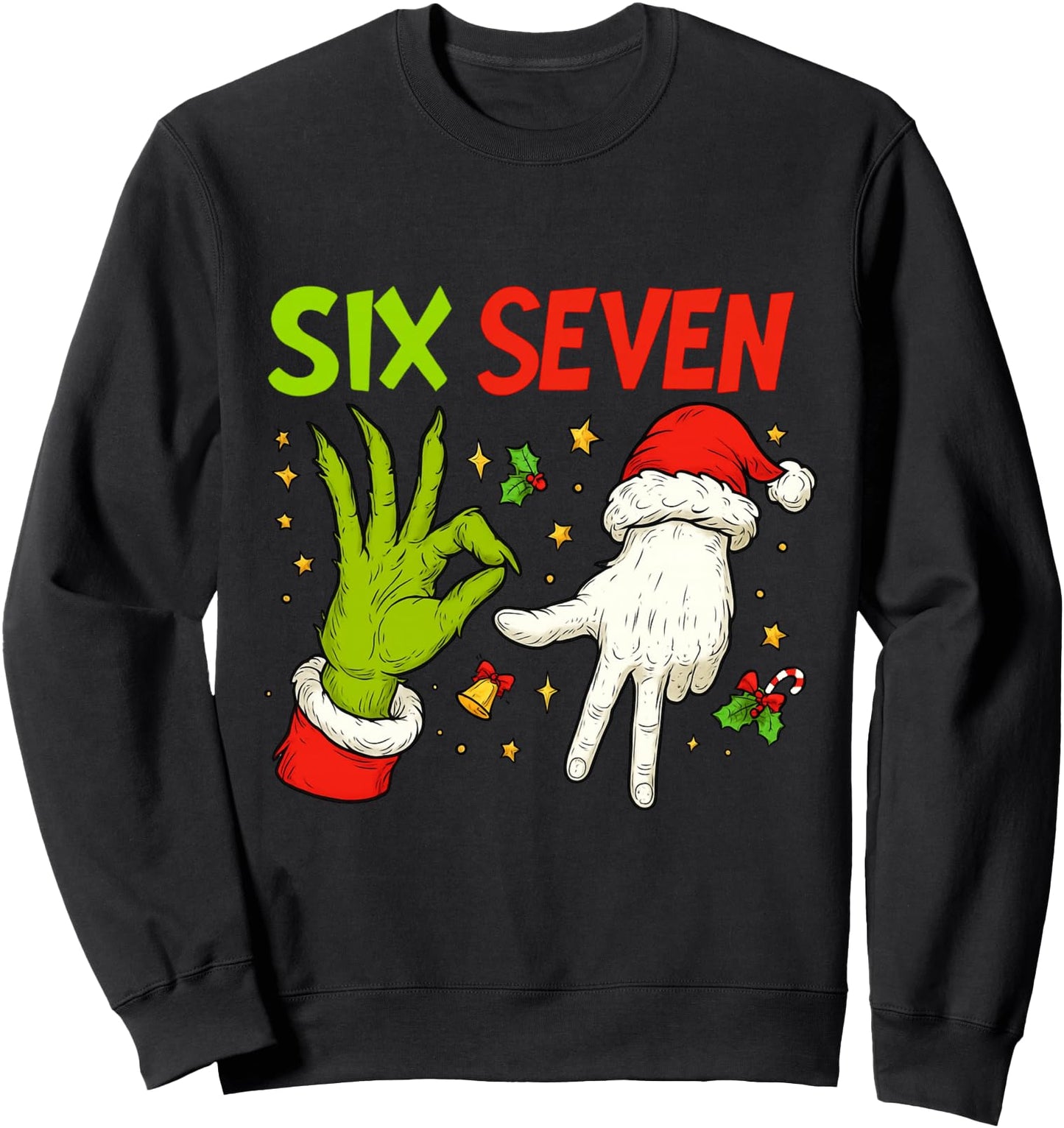 Six Seven Christmas Funny 6 7 meme Xmas Sweatshirt