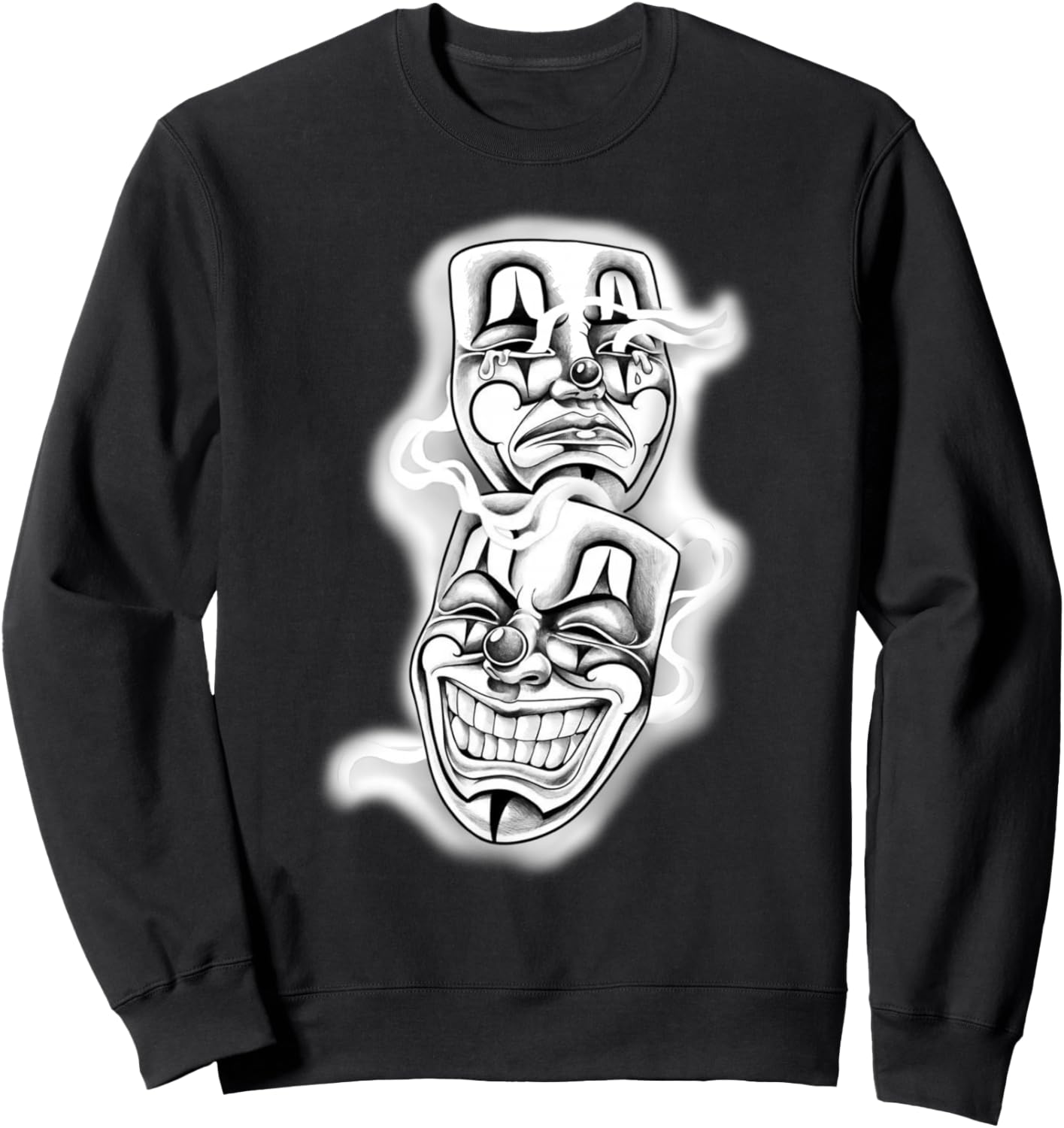 Laugh Now Cry Later Chicano Tattoo Flash Sweatshirt