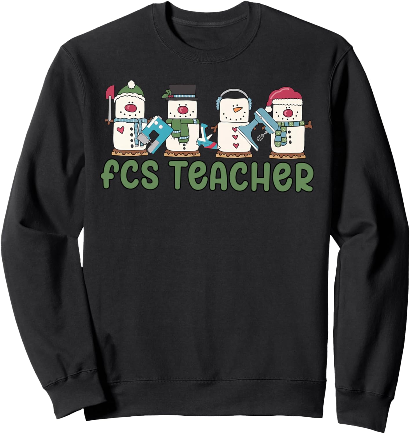 Retro Christmas Snowman FCS Teacher Family Consumer Science Sweatshirt