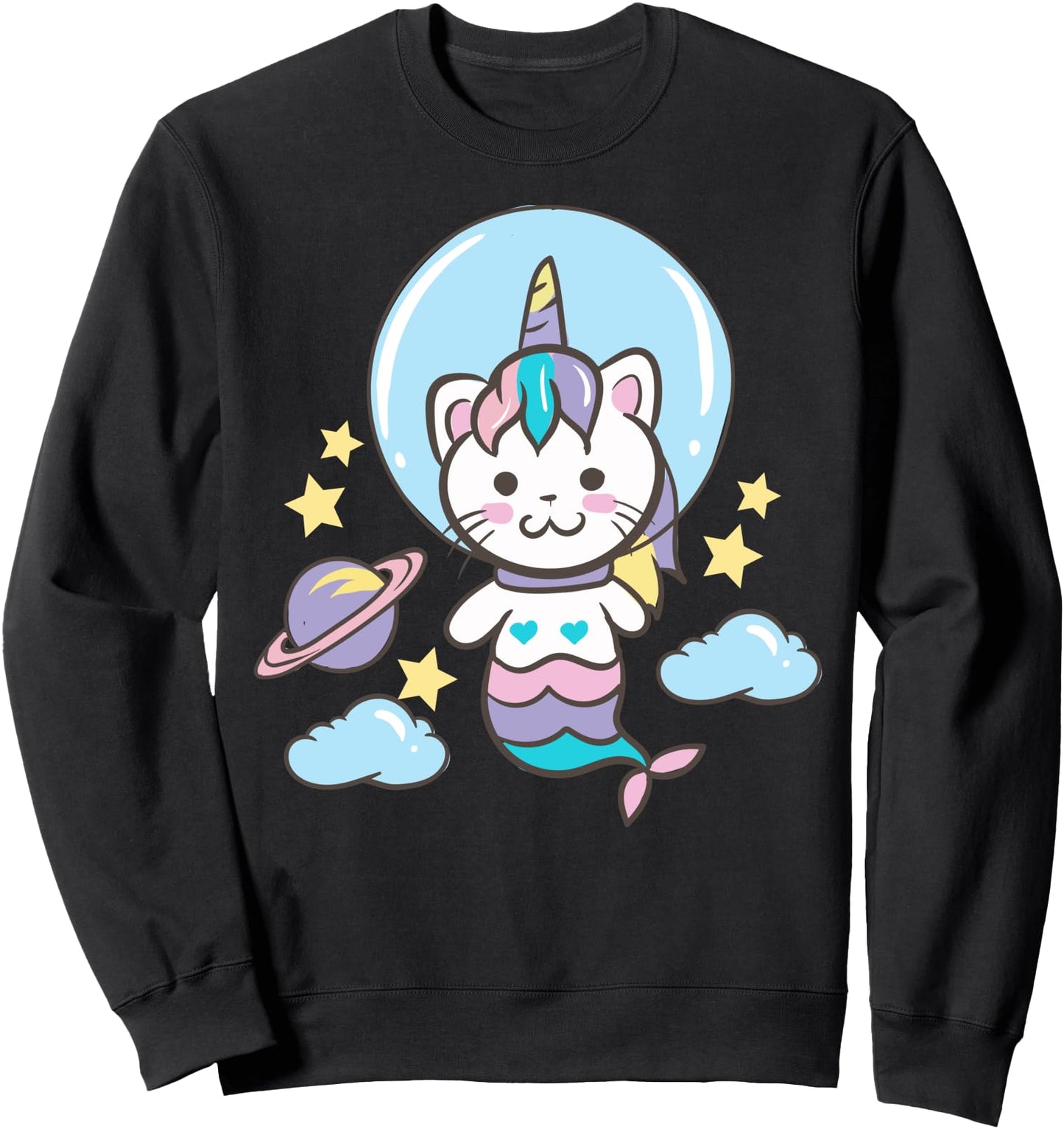 Unicorn Mermaid In Space - Cute Kawaii Anime Japanese Sweatshirt