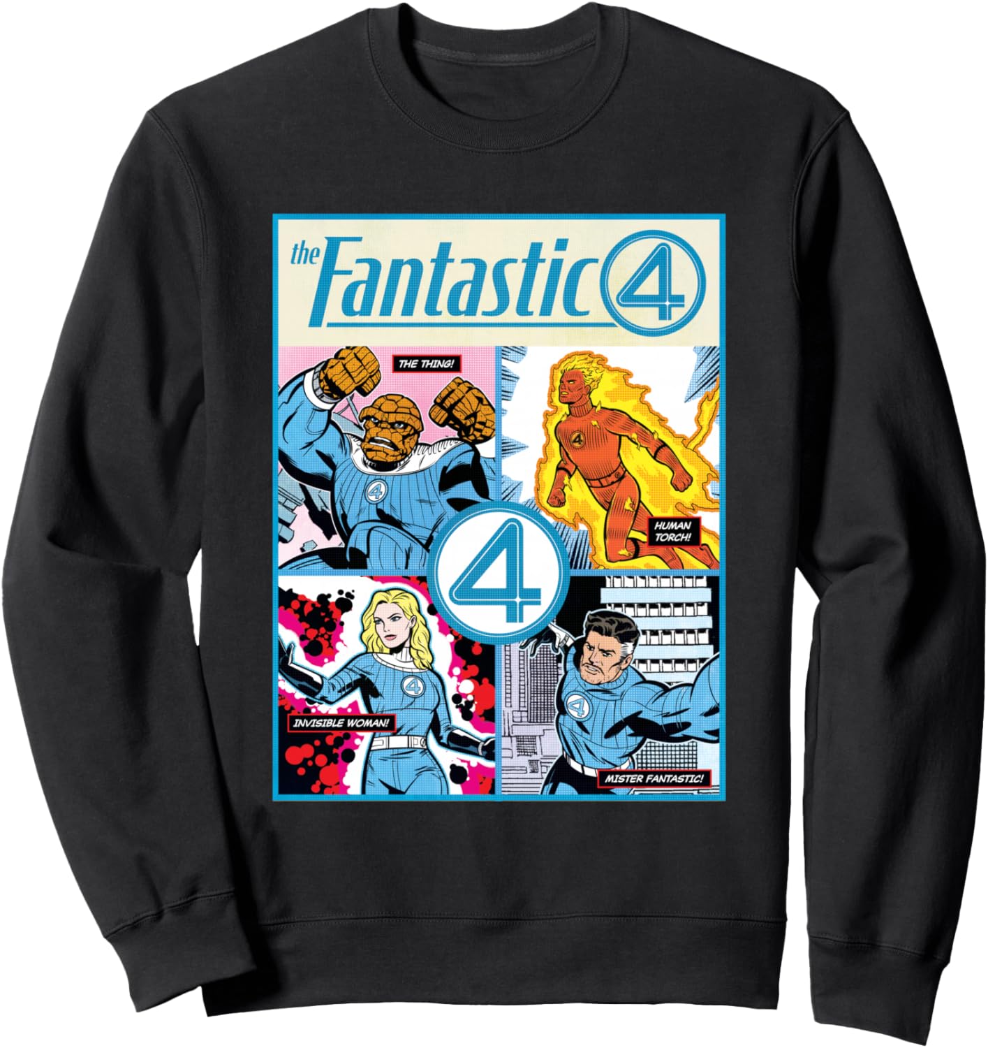 Marvel The Fantastic Four: First Steps Retro Comic Cover Sweatshirt