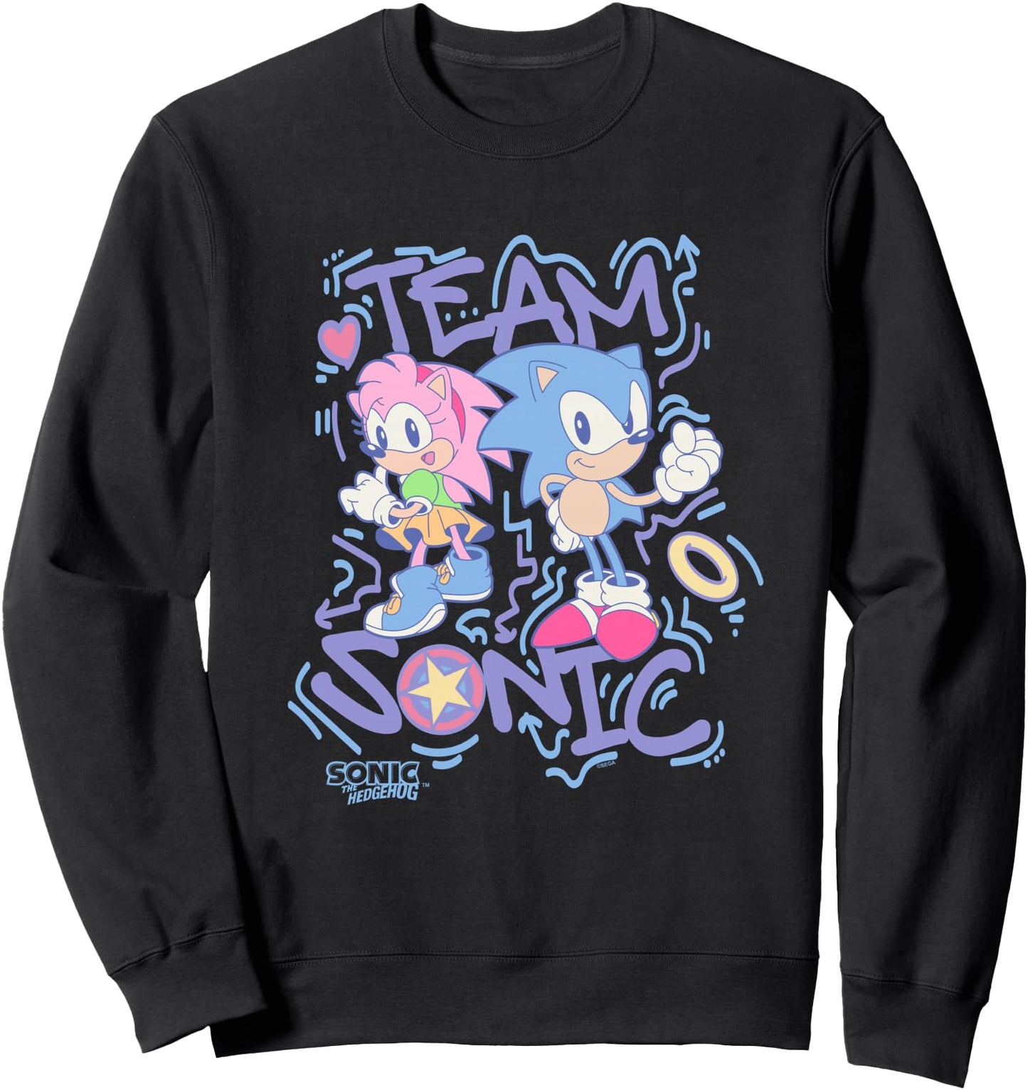 Sonic The Hedgehog Team Sonic Amy Rose Vintage Sweatshirt