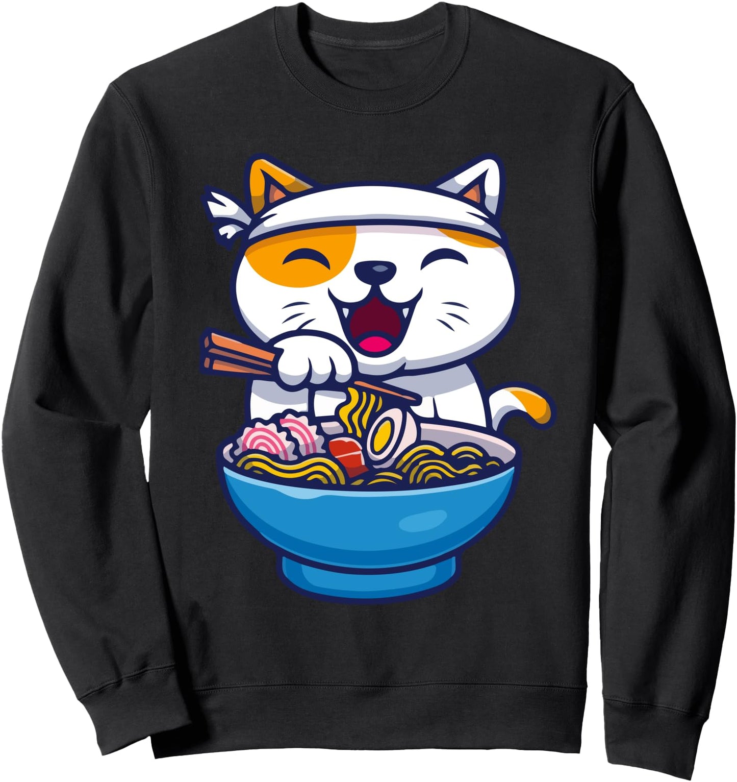 Kawaii Ramen Cat Japanese Noodles Anime Girls Sweatshirt