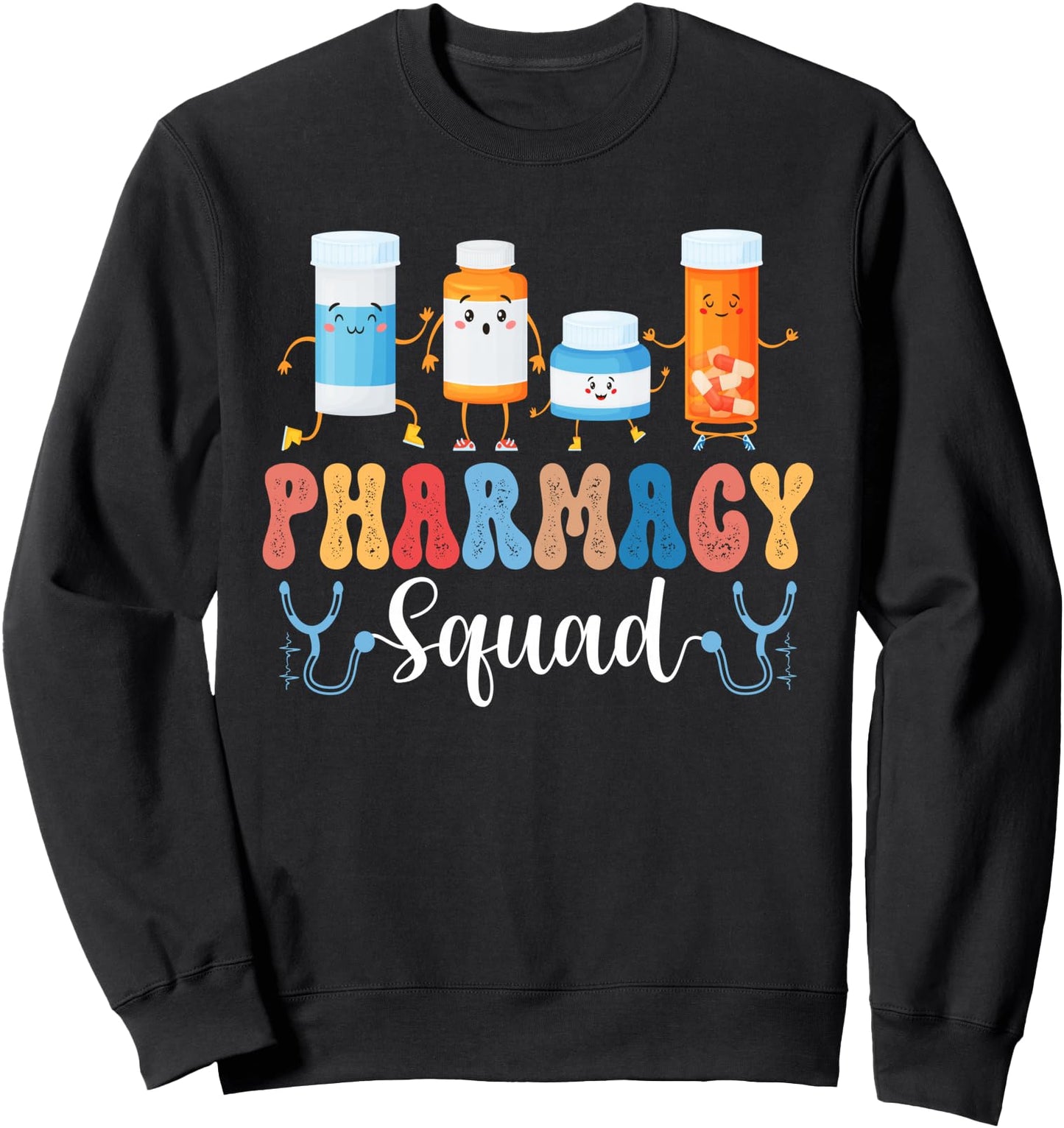 Pharmacy Squad Funny Cute Pills Pharmacist Pharm Tech Sweatshirt
