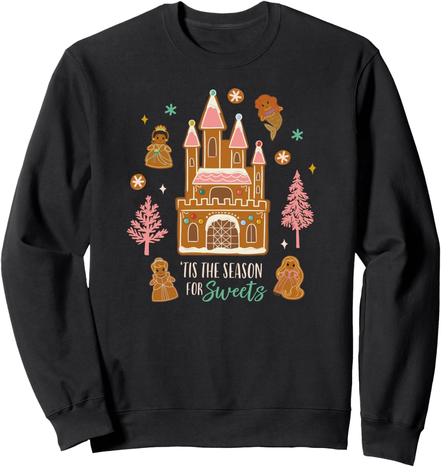 Disney Princess Holiday Gingerbread Castle Season for Sweets Sweatshirt