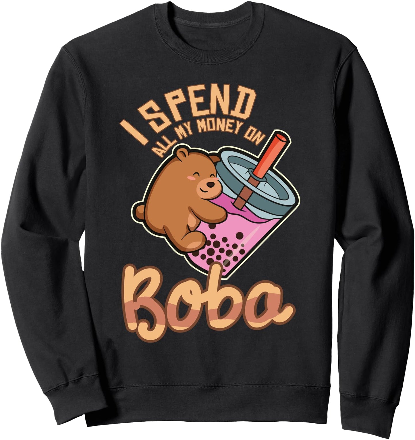 Japanese Anime Kawaii Boba Bubble Tea Sweatshirt