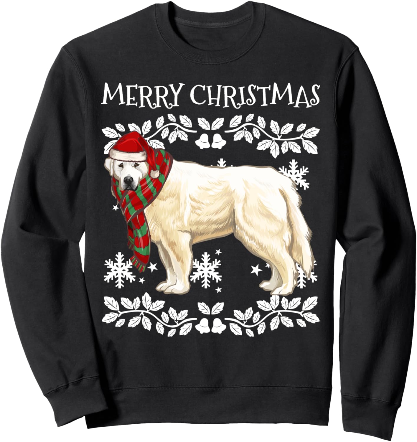 Merry Christmas Ornament Great Pyrenee Xmas Santa Sweatshirt