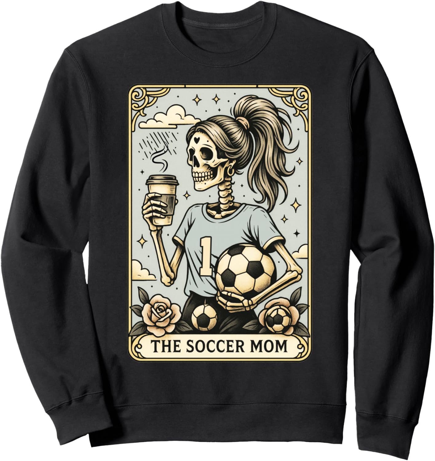 Soccer Mom Tarot Card, Vintage Halloween Soccer Mama Sweatshirt