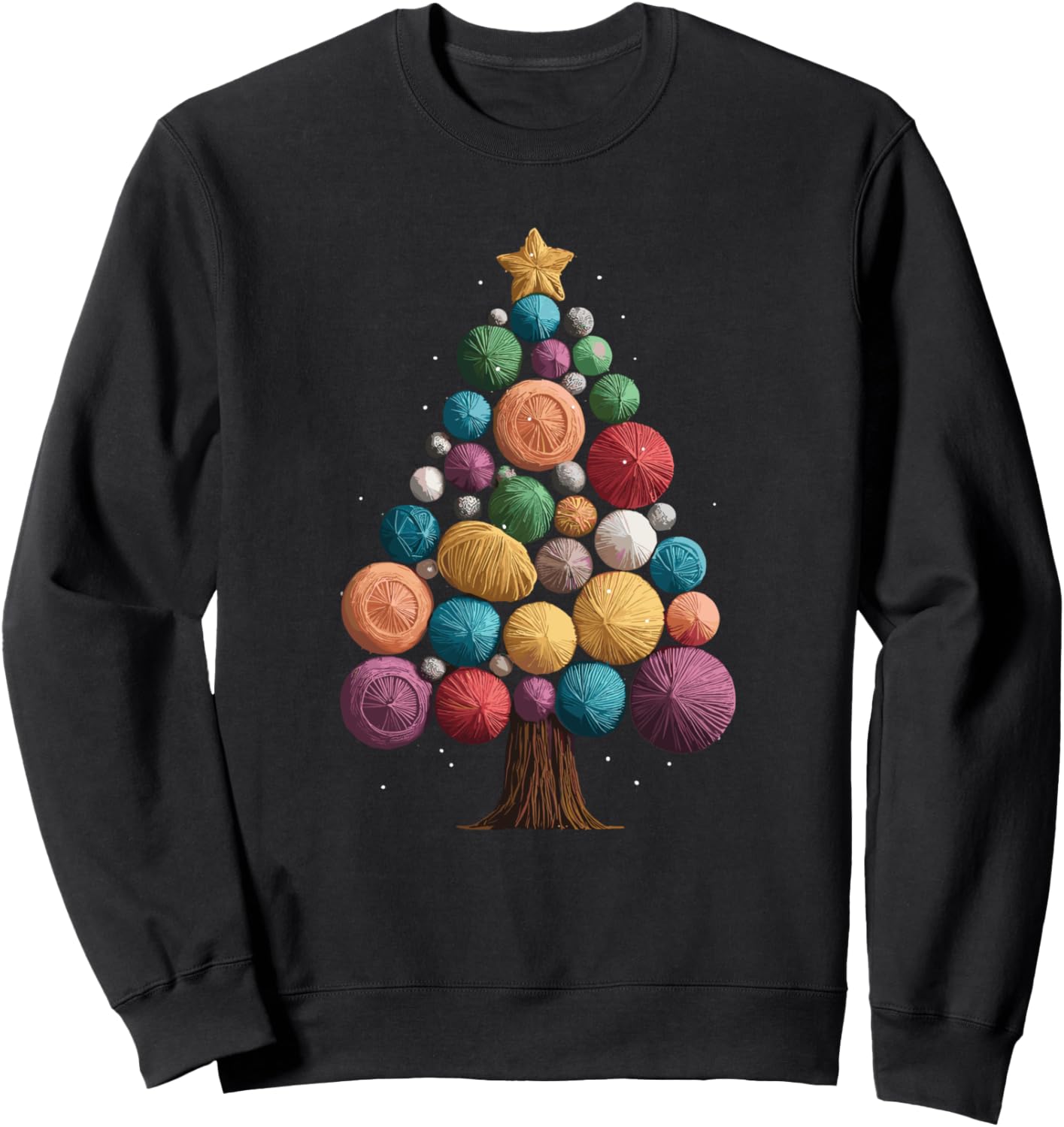 Yarn Christmas Tree Crochet Knitting Quilter Sewing Sweatshirt