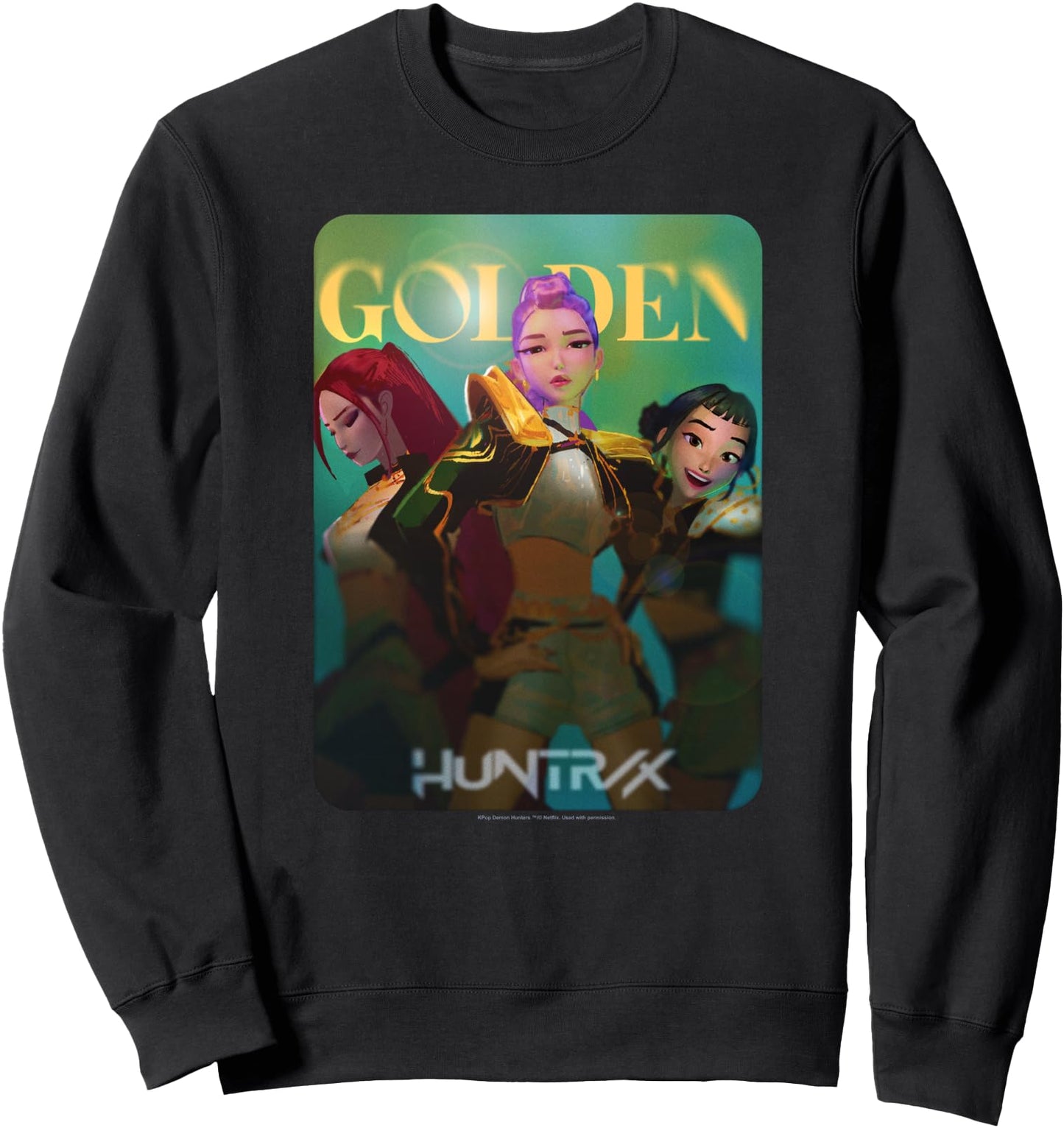 KPop Demon Hunters Halloween Huntrix Golden Photocard Sweatshirt