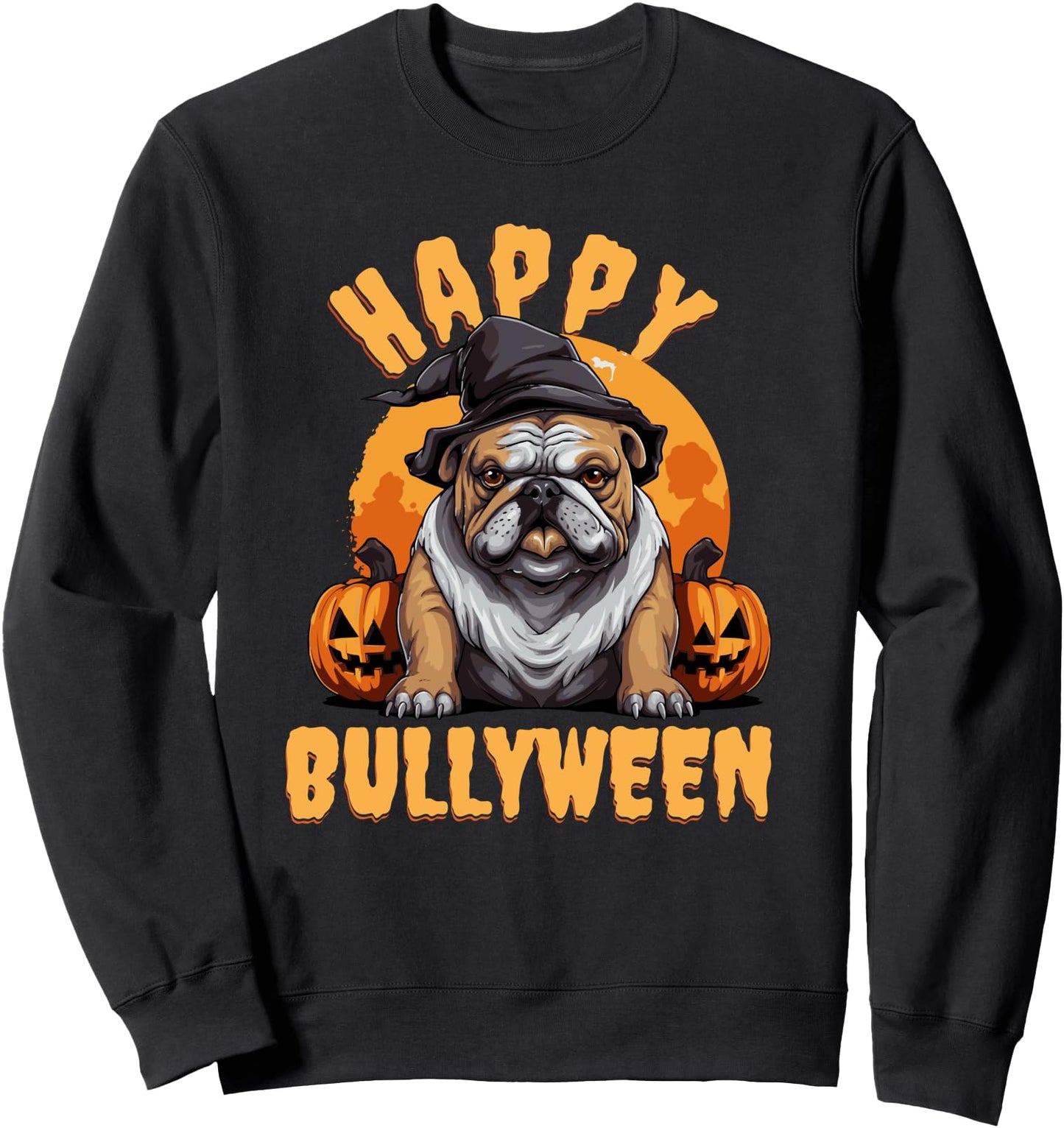 Happy Bullyween English Bulldog Halloween Sweatshirt