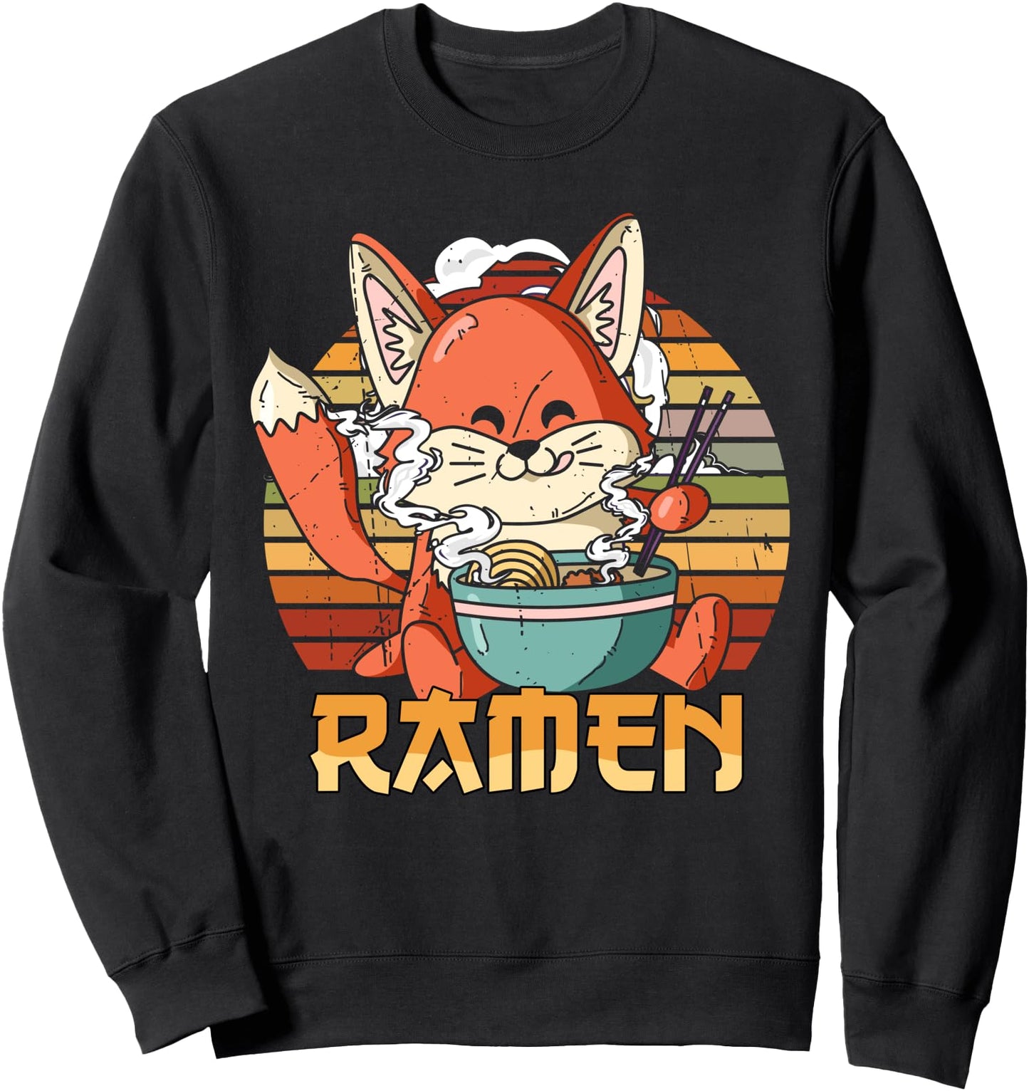 Ramen Fox Kawaii Japanese Noodles Lover Cute Anime Sweatshirt