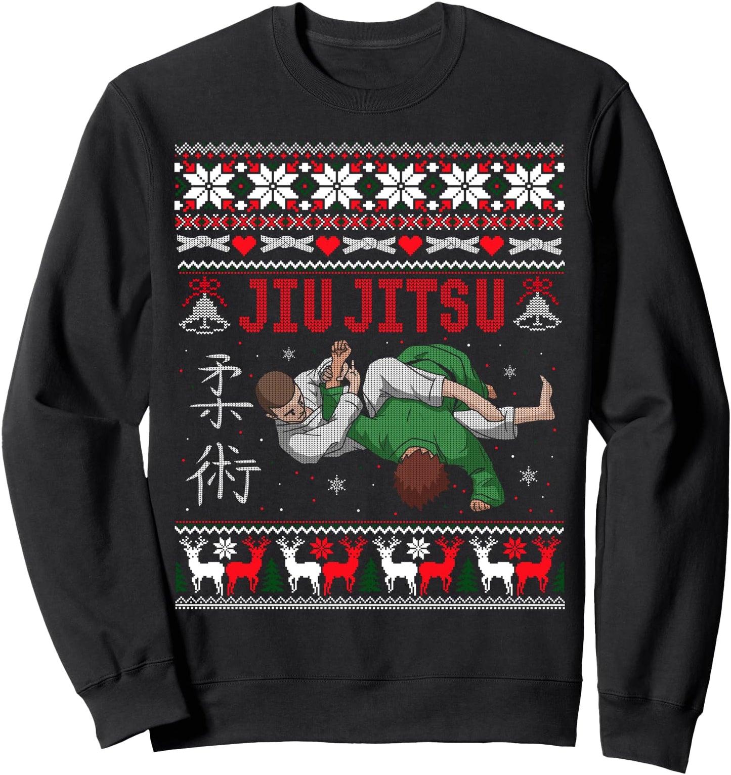 Jiu Jitsu MMA BJJ Ugly Christmas Sweater Style Sweatshirt