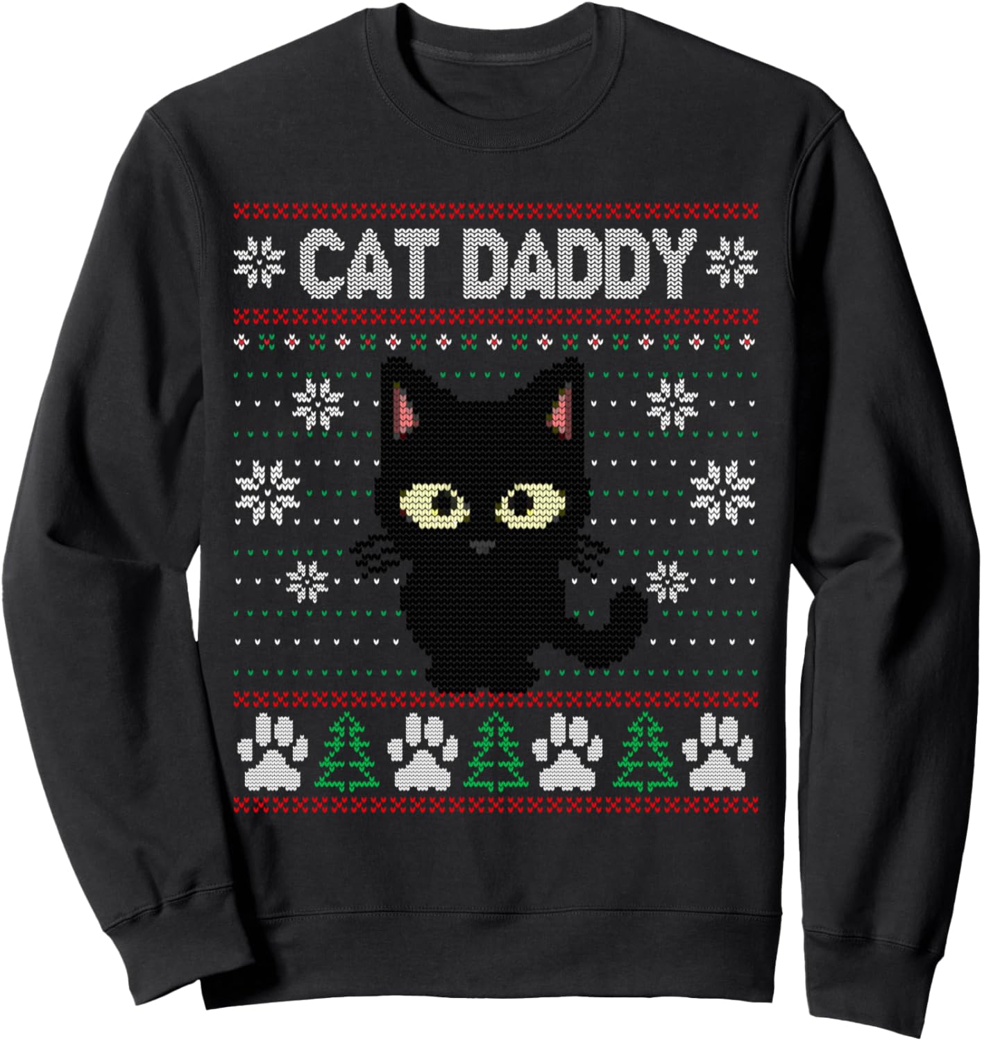 Cat Daddy Ugly Christmas Sweater Pajama Kitty Cat Lover Xmas Sweatshirt