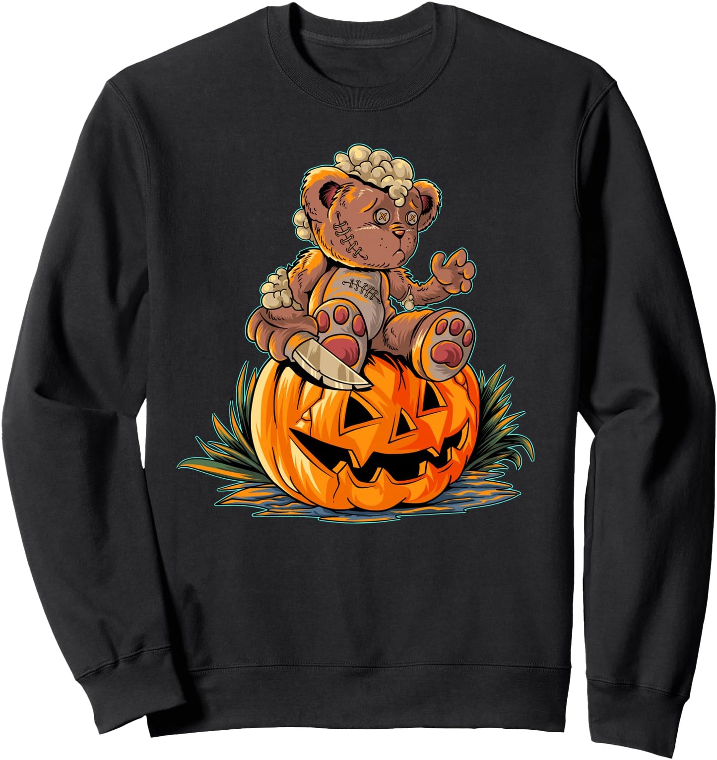 Halloween Spooky Teddy Bear, Pumpkin Sweatshirt
