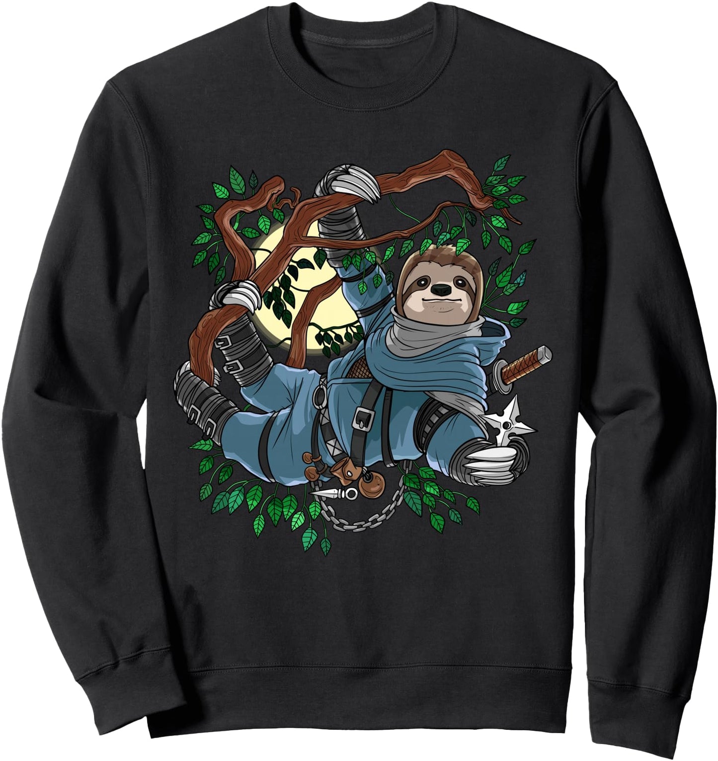 Sloth Ninja Japanese Samurai Warrior Funny Sloth Sweatshirt