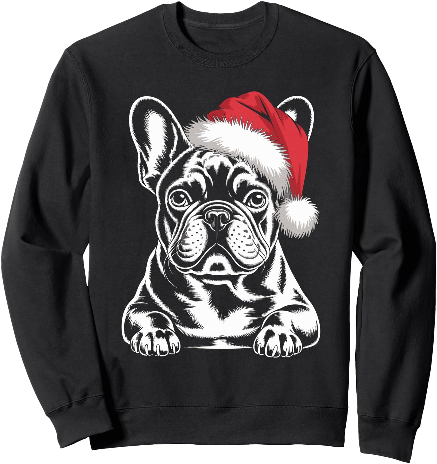 French Bulldog Santa Hat Christmas Pajama for Men Women Sweatshirt