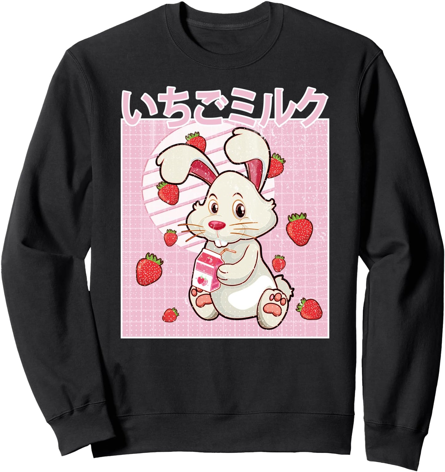 Strawberry Bunny 90s Japanese Kawaii Strawberry Milk Sweatshirt