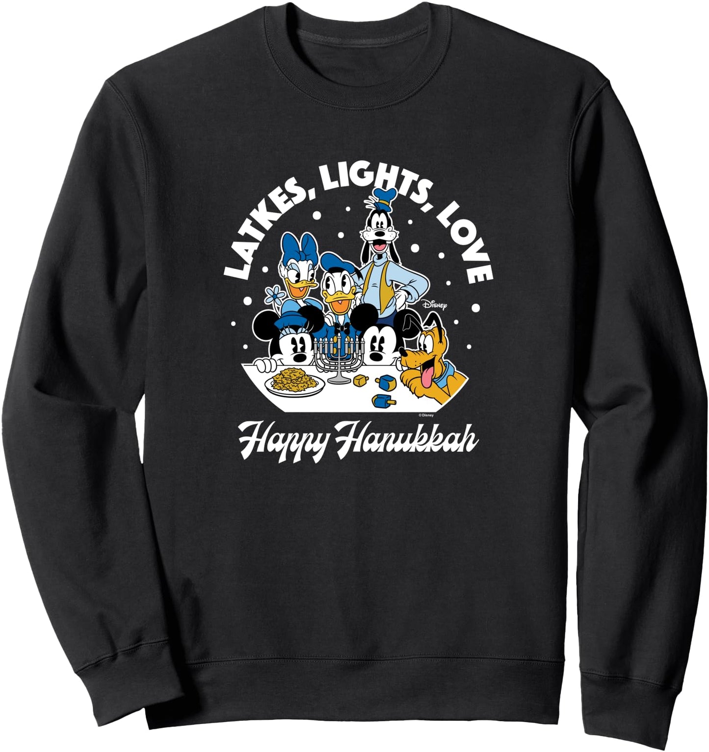 Disney - Mickey Minnie Donald Goofy Pluto Happy Hanukkah Sweatshirt