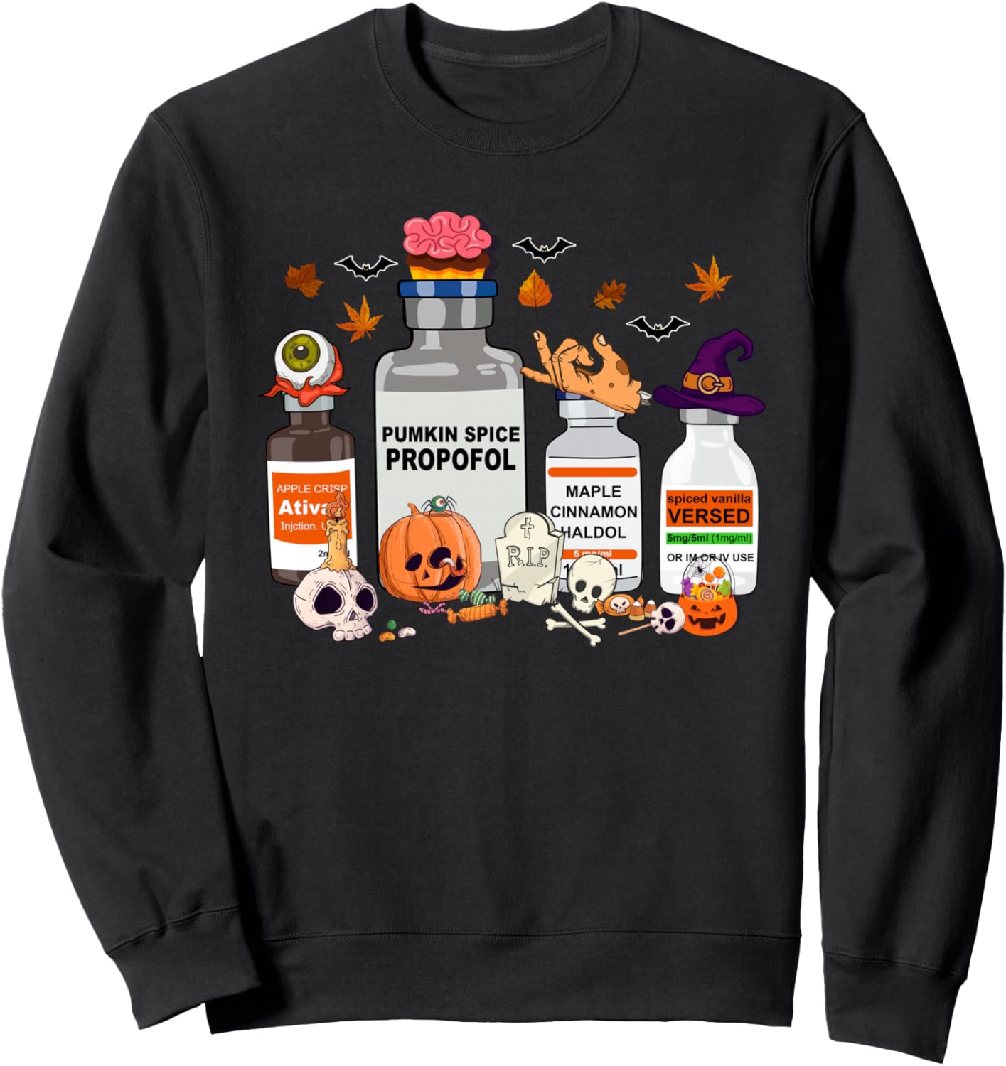 Pumpkin Spice Propofol Nurse,Pharmacist Halloween,Nurse Fall Sweatshirt