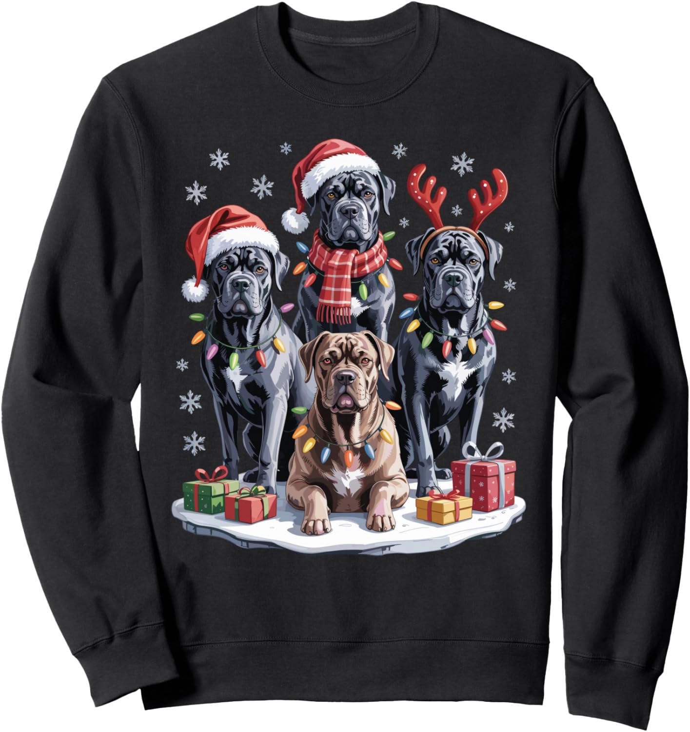 Cute Cane Corso Christmas Puppies Dog Lovers Funny Holiday Sweatshirt