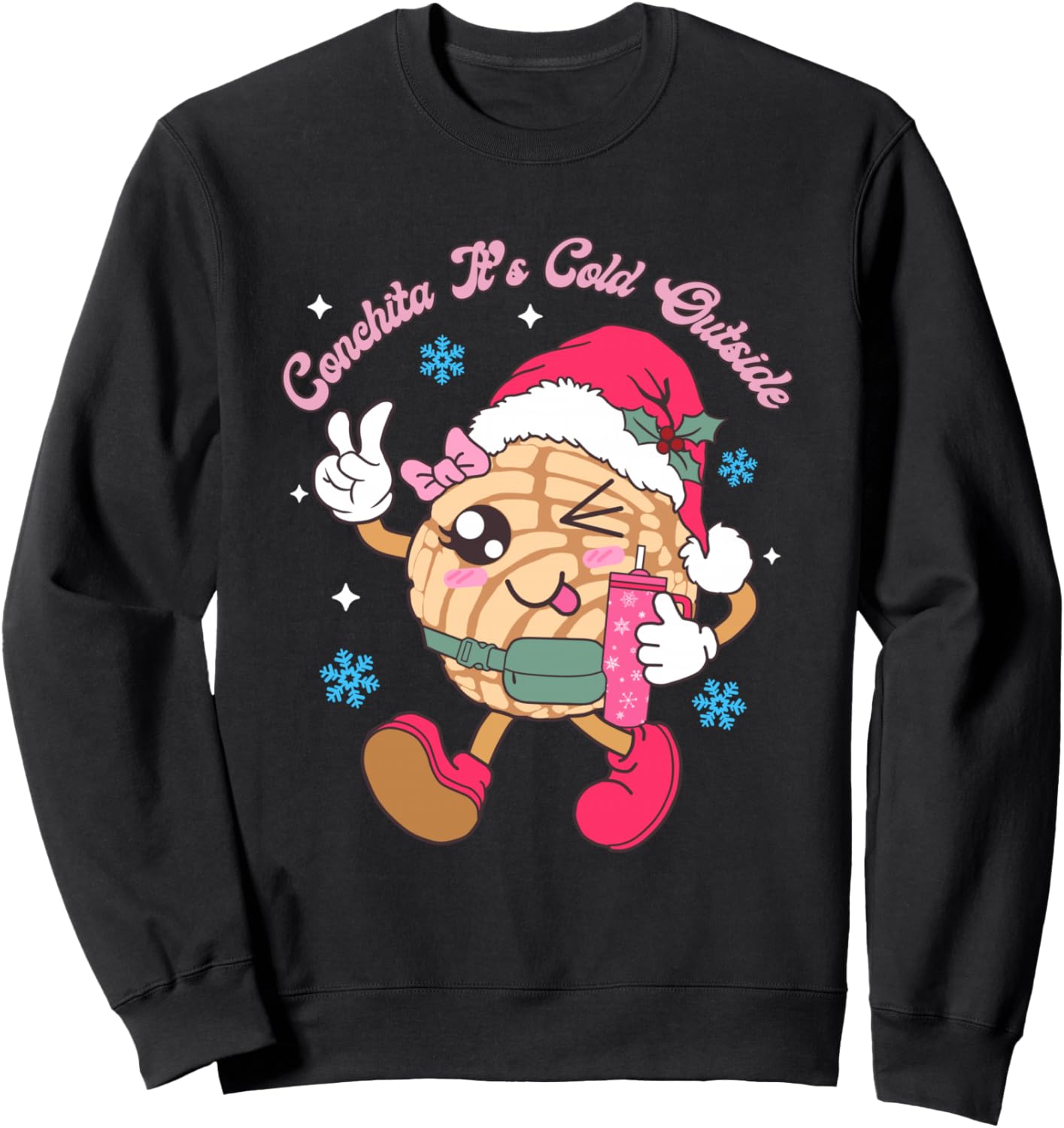 Conchita It's Cold Outside Concha Pan Dulce Mexican Xmas Sweatshirt