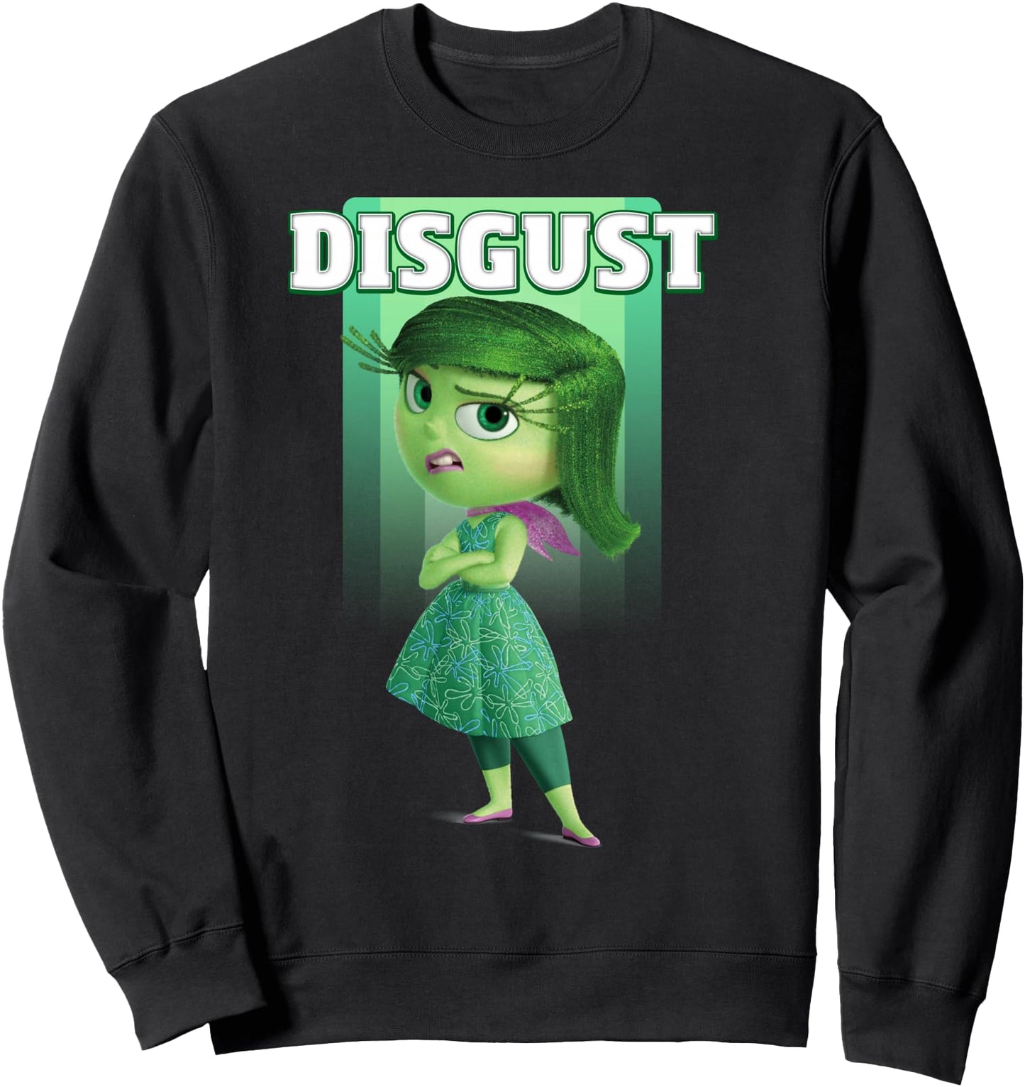 Disney Pixar Inside Out Disgust Green Retro Poster Logo Sweatshirt