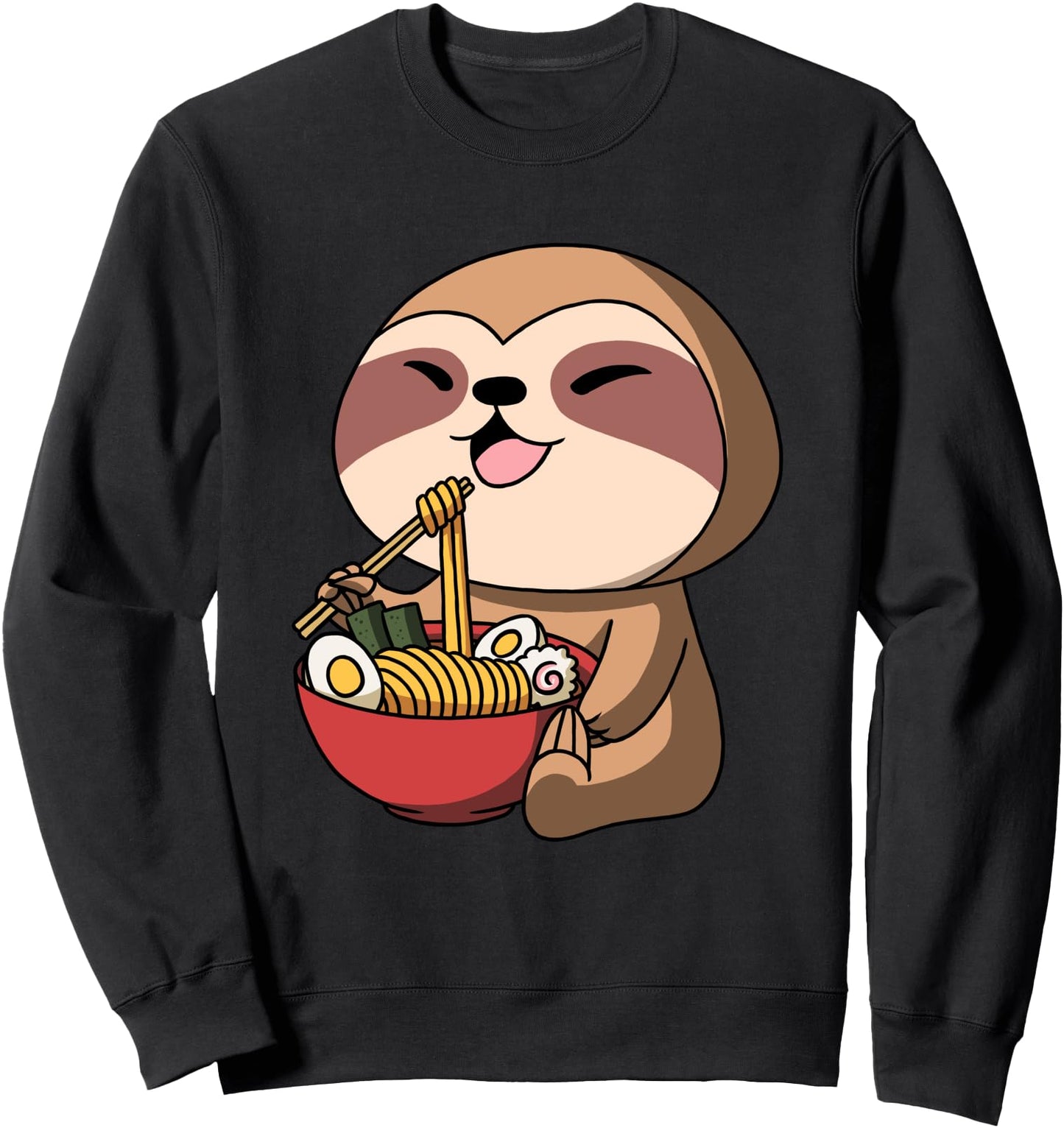 Kawaii Anime Sloth Asian Noodles Japanese Ramen Sweatshirt