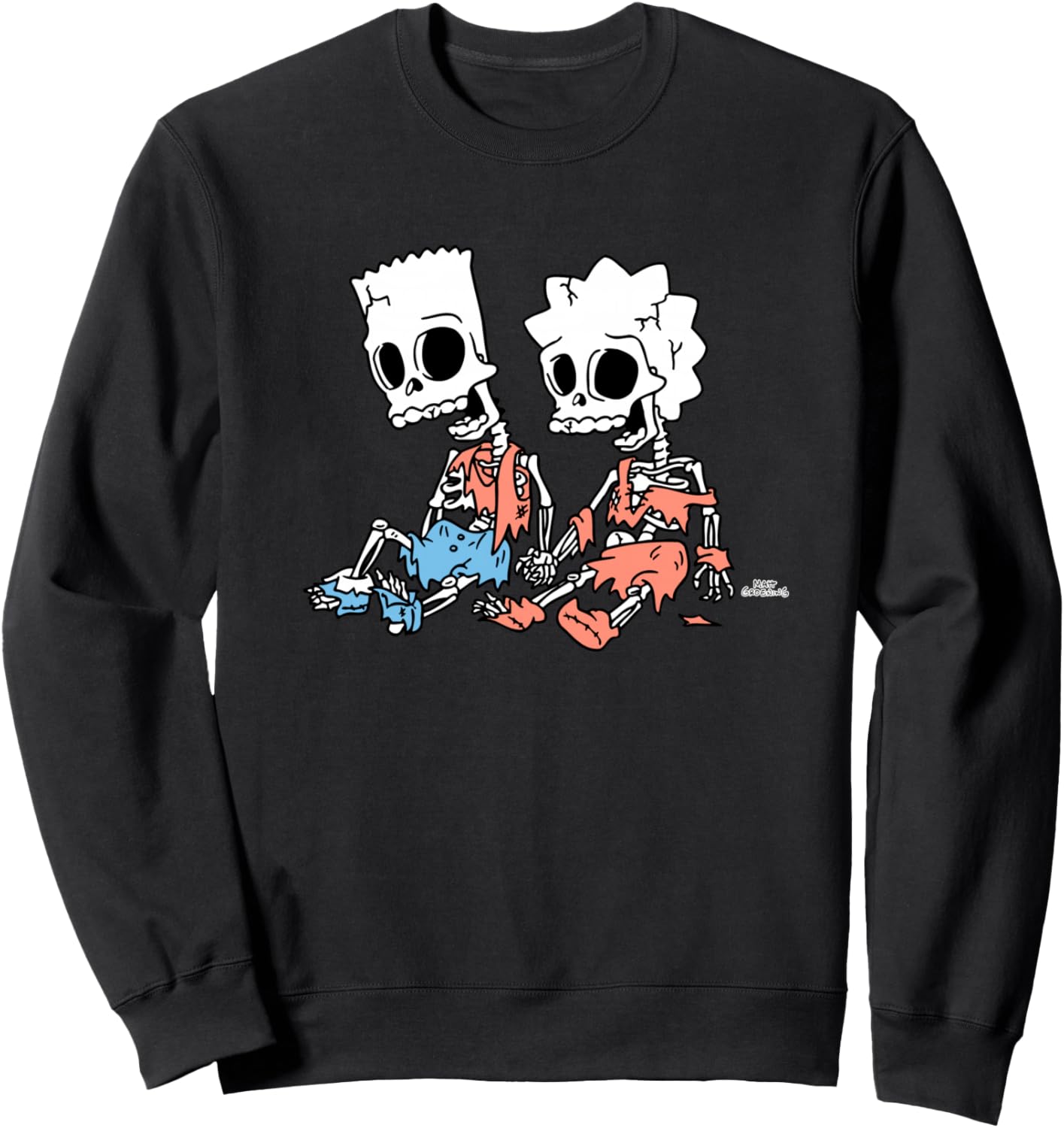 The Simpsons Bart and Lisa Skeletons Treehouse of Horror Sweatshirt