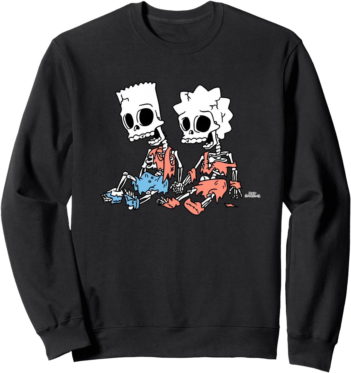 The Simpsons Bart and Lisa Skeletons Treehouse of Horror Sweatshirt