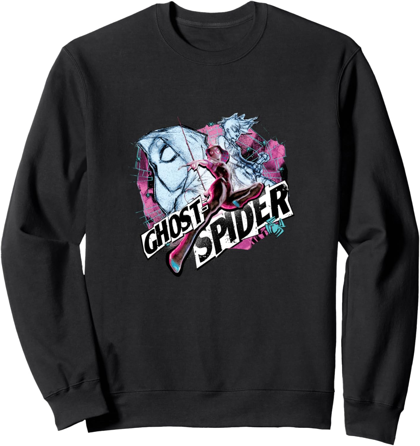 Marvel Spider-Man Gwen Stacy Ghost Spider Comic Collage Sweatshirt