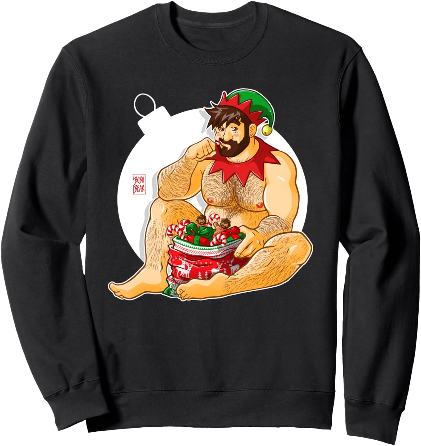 Bobo Bear - Adam Likes Santas gifts - Christmas Sweatshirt