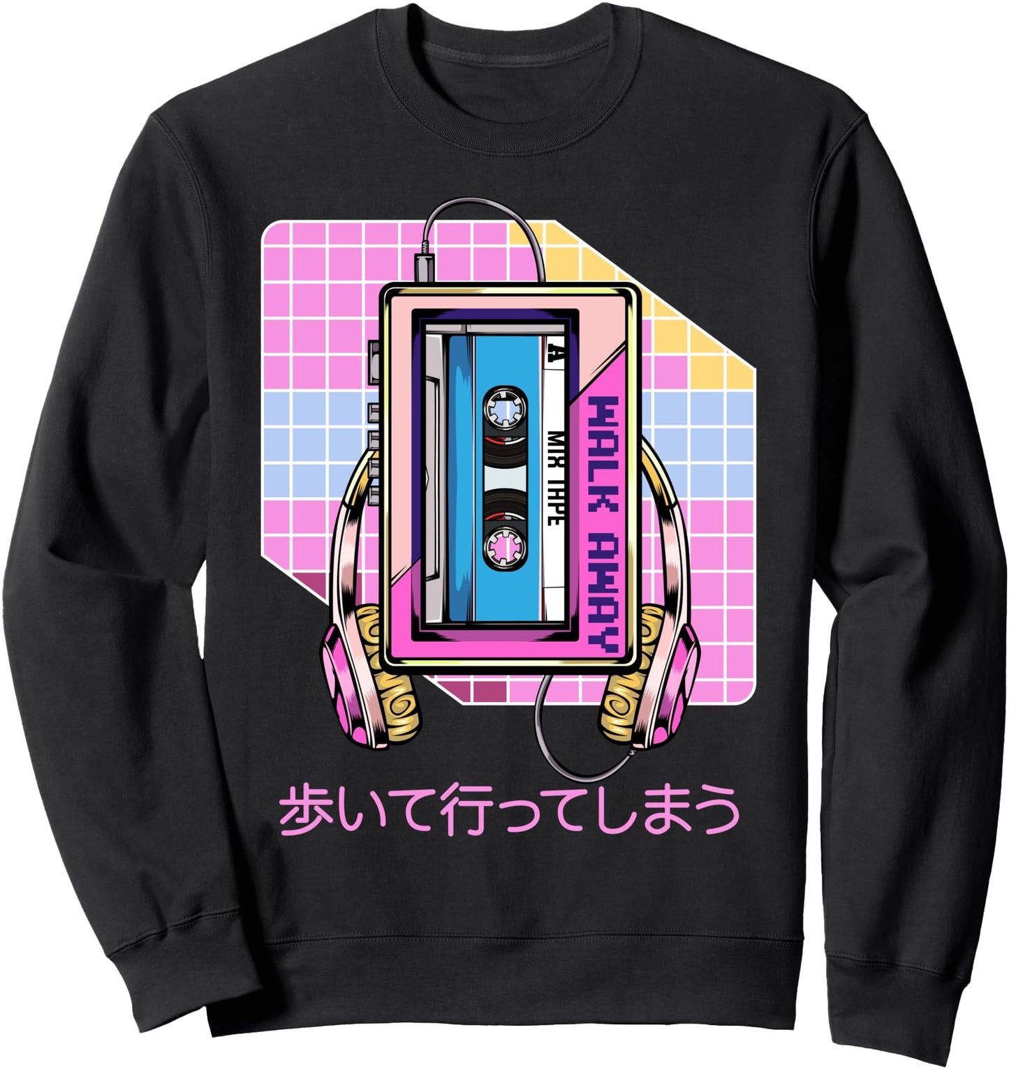 Vintage Cassette Vaporwave Retro Japanese Aesthetic Music Sweatshirt