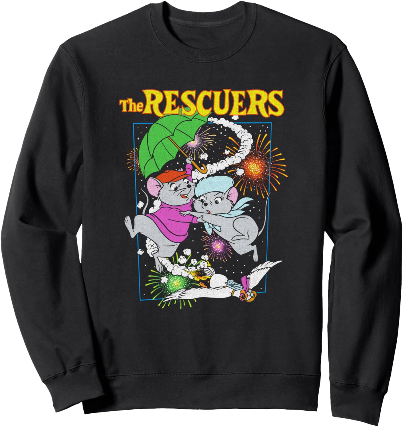 Disney The Rescuers Bernard & Miss Bianca Fireworks Poster Sweatshirt