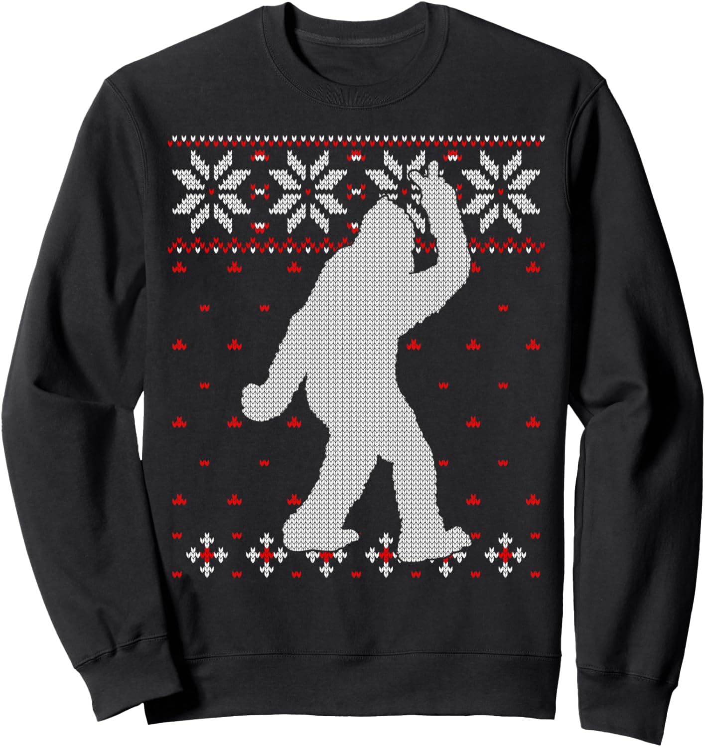Bigfoot Sasquatch Ugly Christmas Eve Sweater Funny Bigfoot Sweatshirt