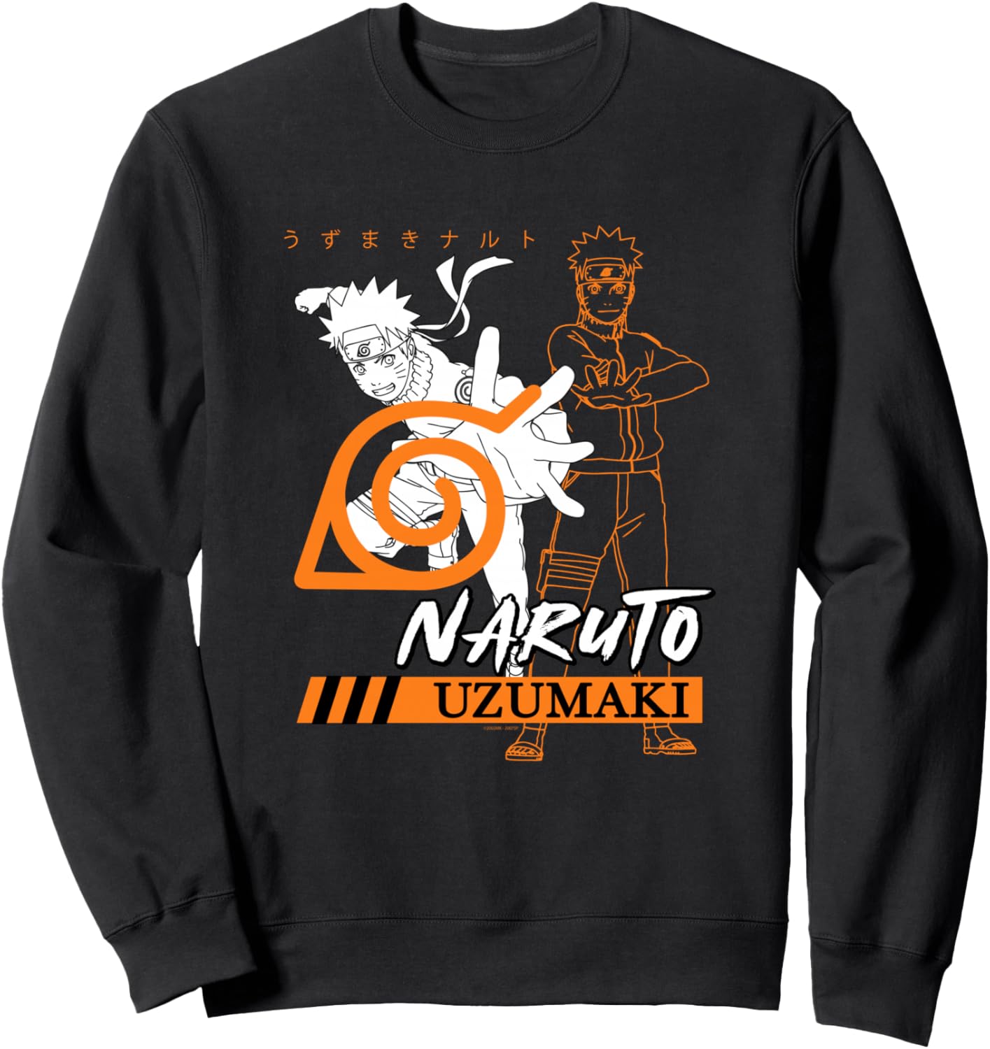 Naruto Shippuden Uzumaki Overlap Hidden Leaf Village Symbol Sweatshirt