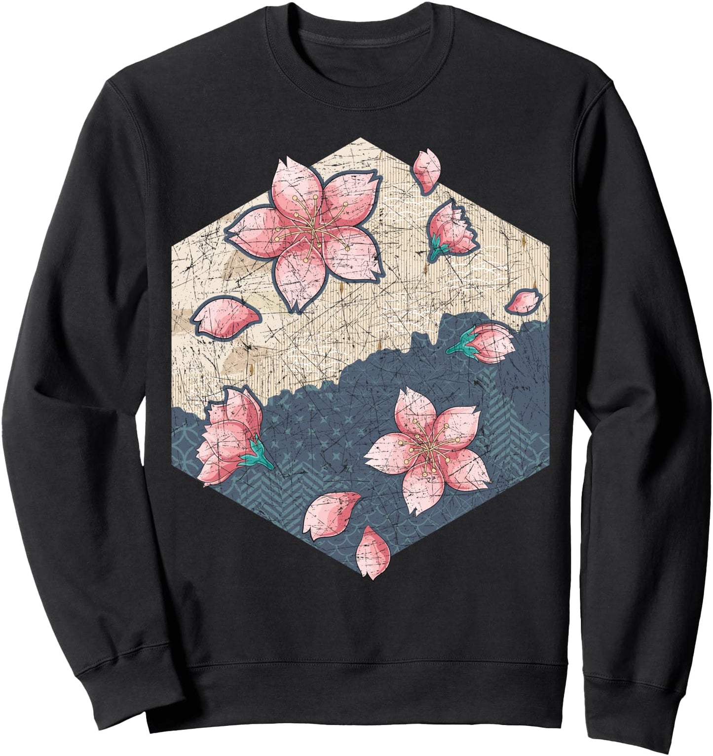Japan Sakura Pink Flower Japanese Floral Cherry Blossom Sweatshirt