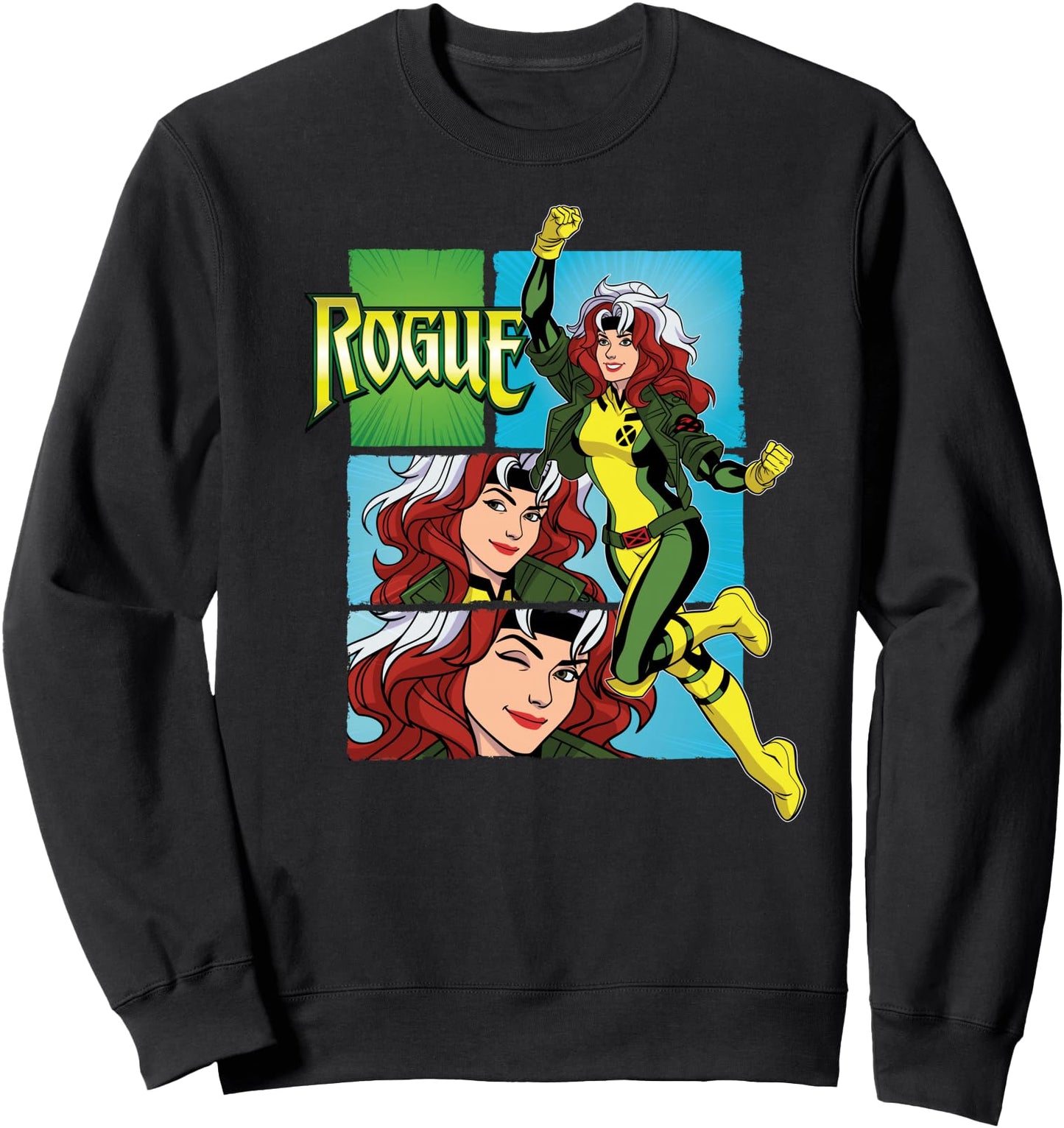 Marvel Studios X-Men '97 Rogue Wink Logo & Action Panels Sweatshirt