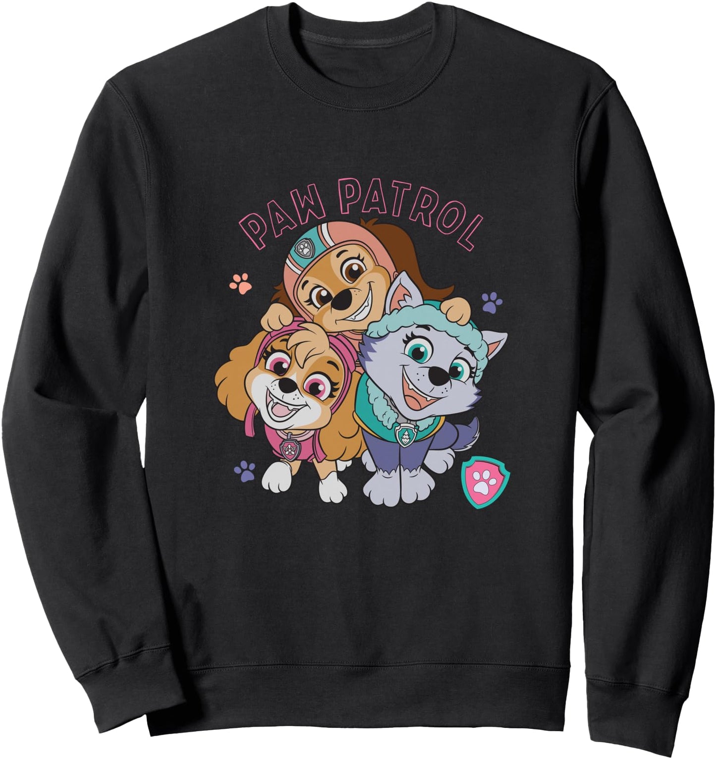 Paw Patrol Everest Skye Liberty Trio Heart Paw Print Sweatshirt