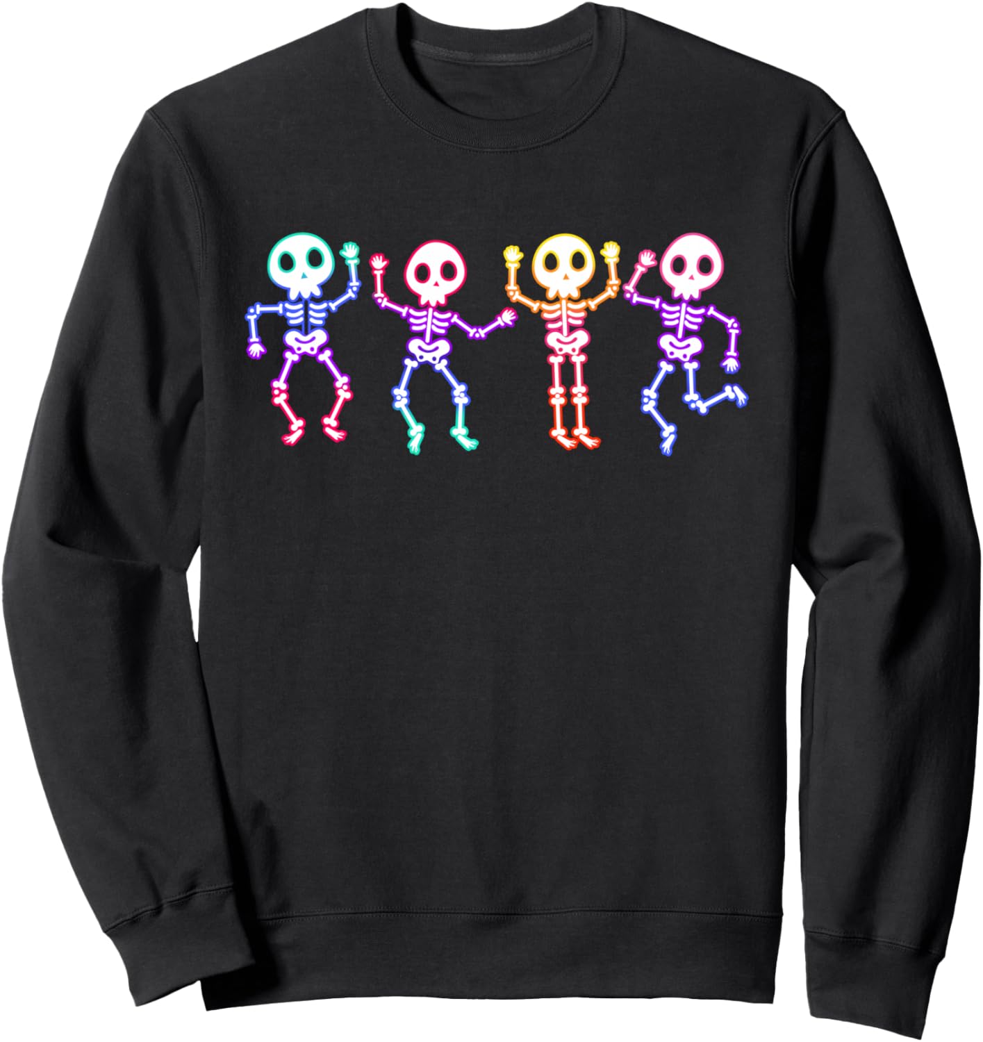Funny Ghost Dancing Skeletons Glow In The Halloween Night Sweatshirt