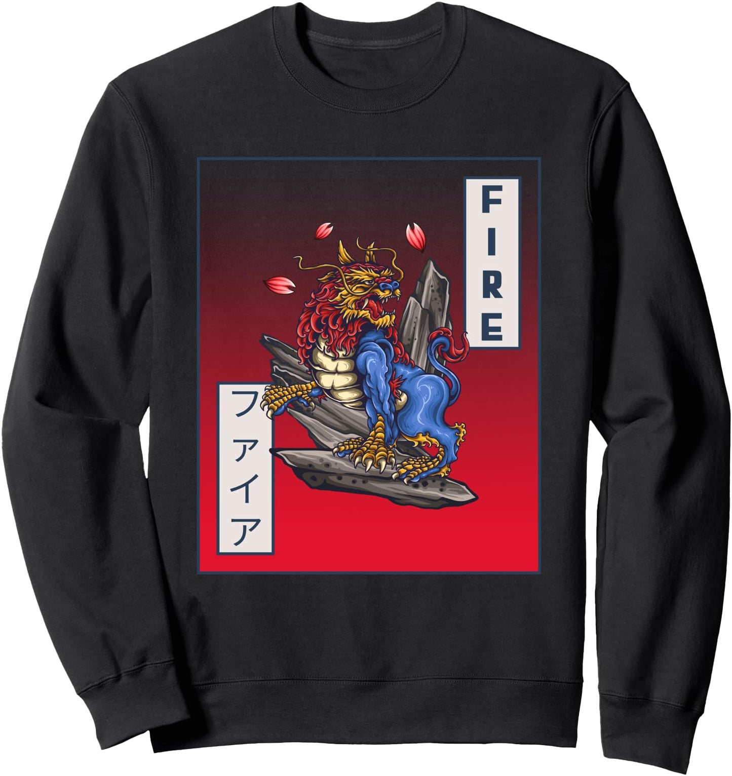 Fire Traditional Japanese Artwork Tees Sweatshirt