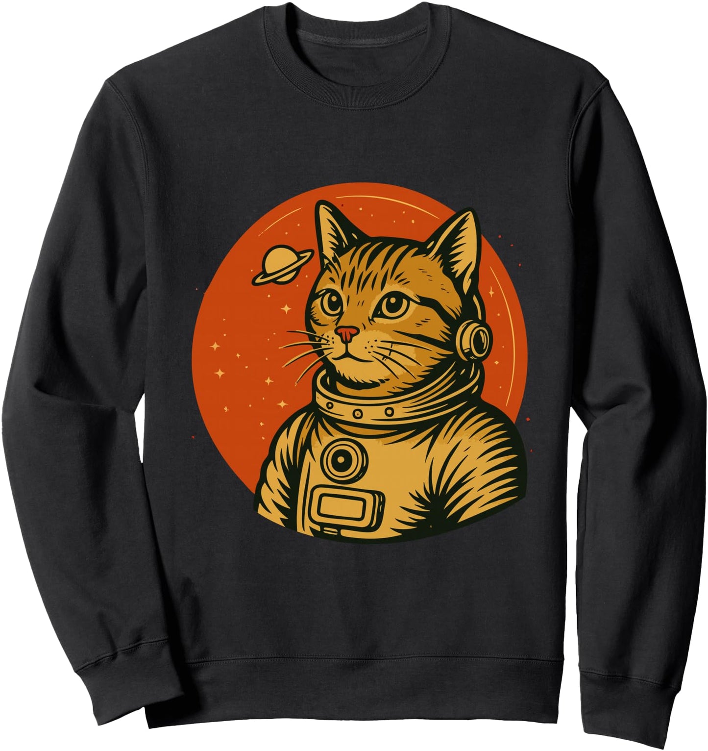 Retro Japanese Minimalist 50s Space Cat Sweatshirt