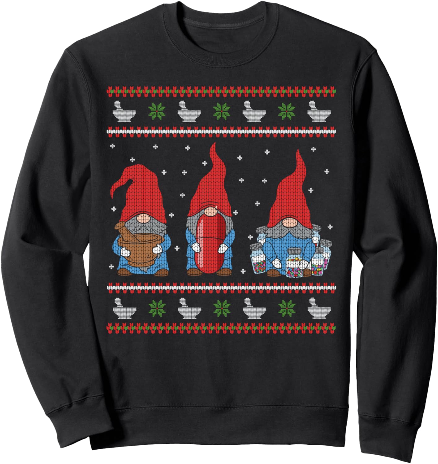 Cute Pharmacy Gnomes Christmas Pharmacist Ugly Sweater Sweatshirt