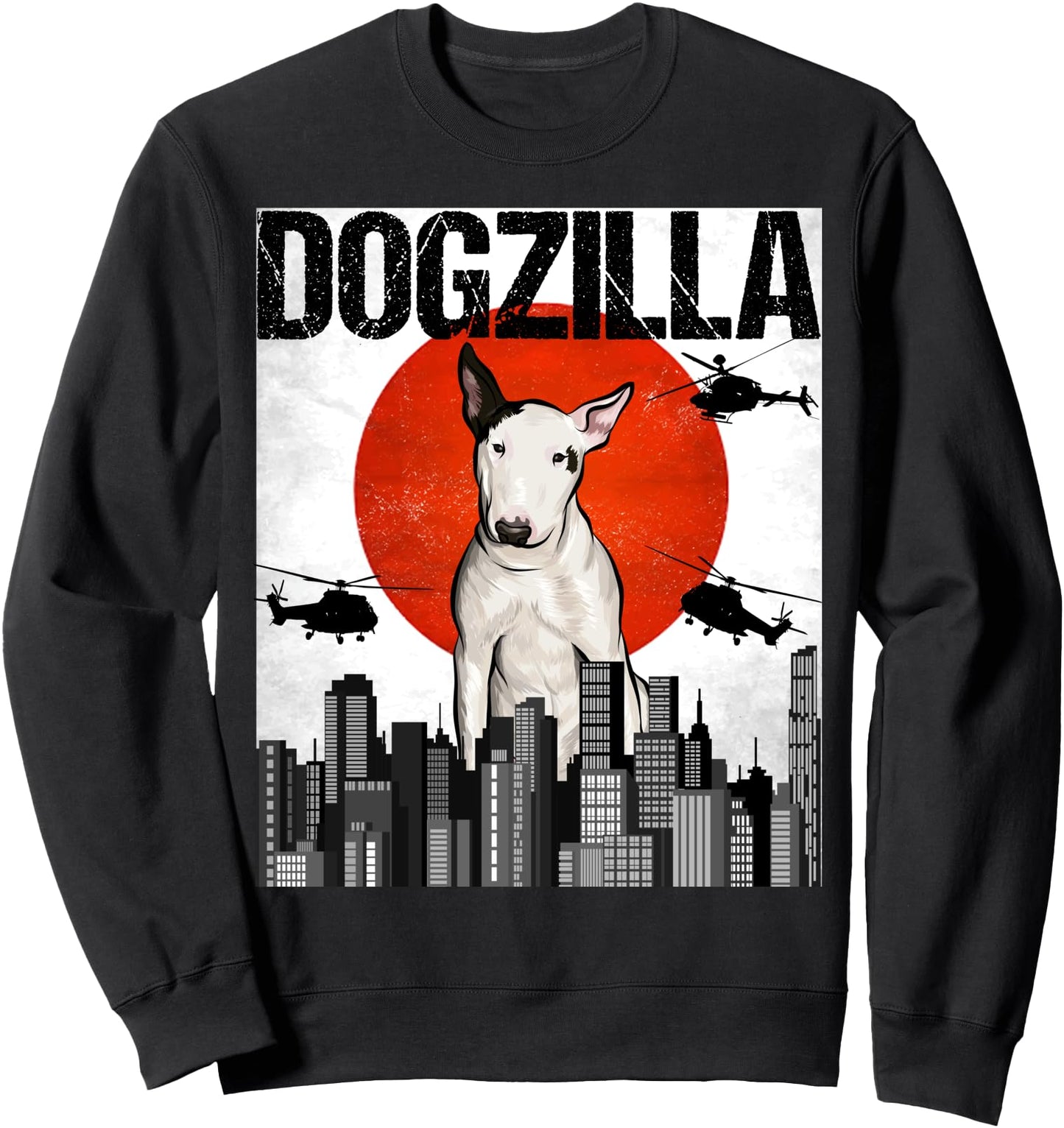 Funny Vintage Japanese Dogzilla Bull Terrier Sweatshirt