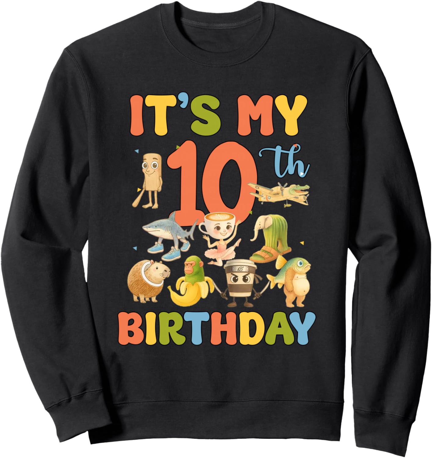 It's My 10th Birthday Boy Italian Brainrot Meme 10 Year Old Sweatshirt
