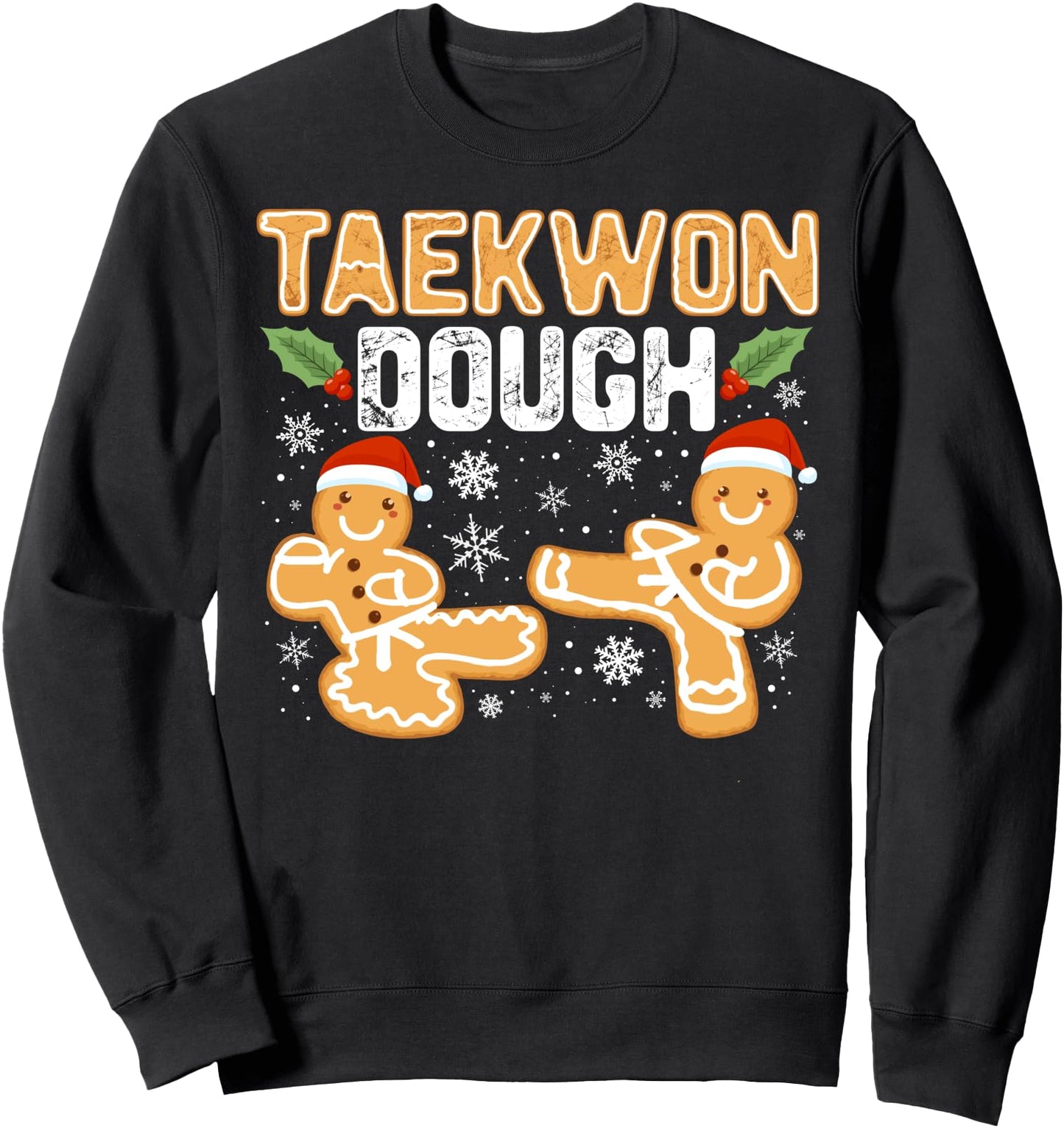 Funny Christmas Taekwondo Gingerbread Man Martial Arts Ugly Sweatshirt