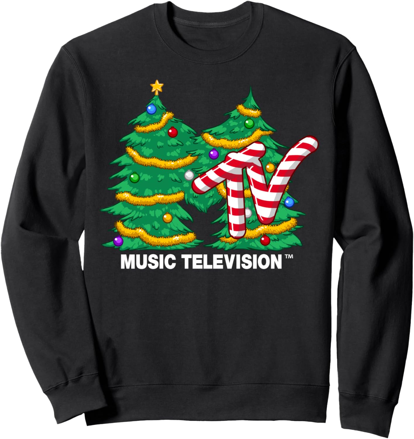 MTV Logo Christmas Tree Sweatshirt